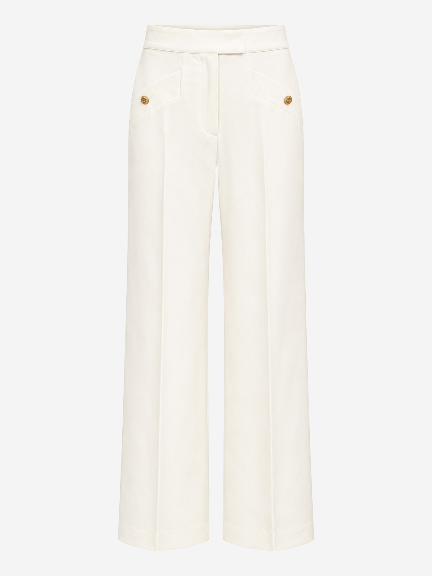 Gemêleerde pantalon met wijde pijpen