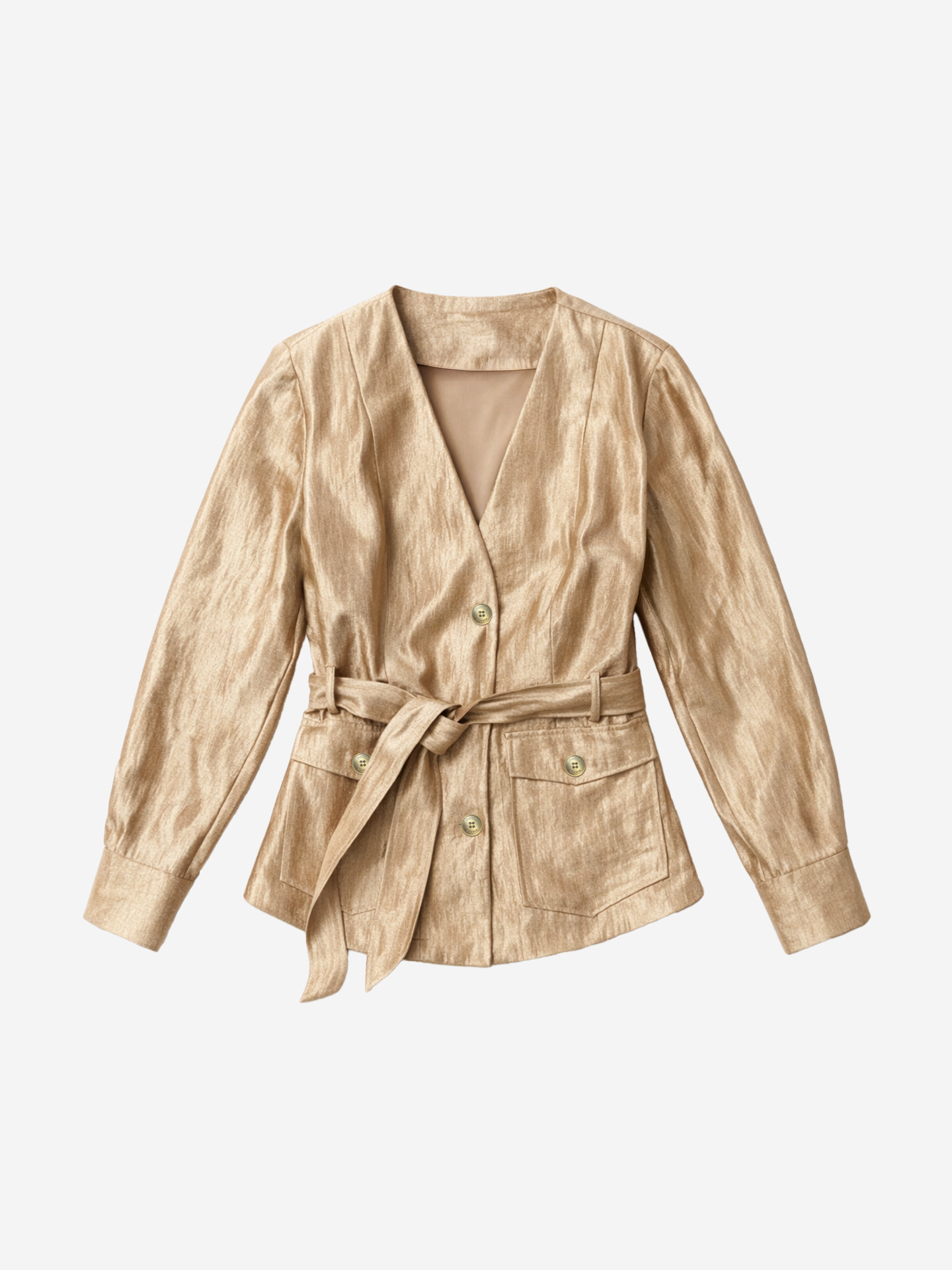 Glitter blouse met ceintuur