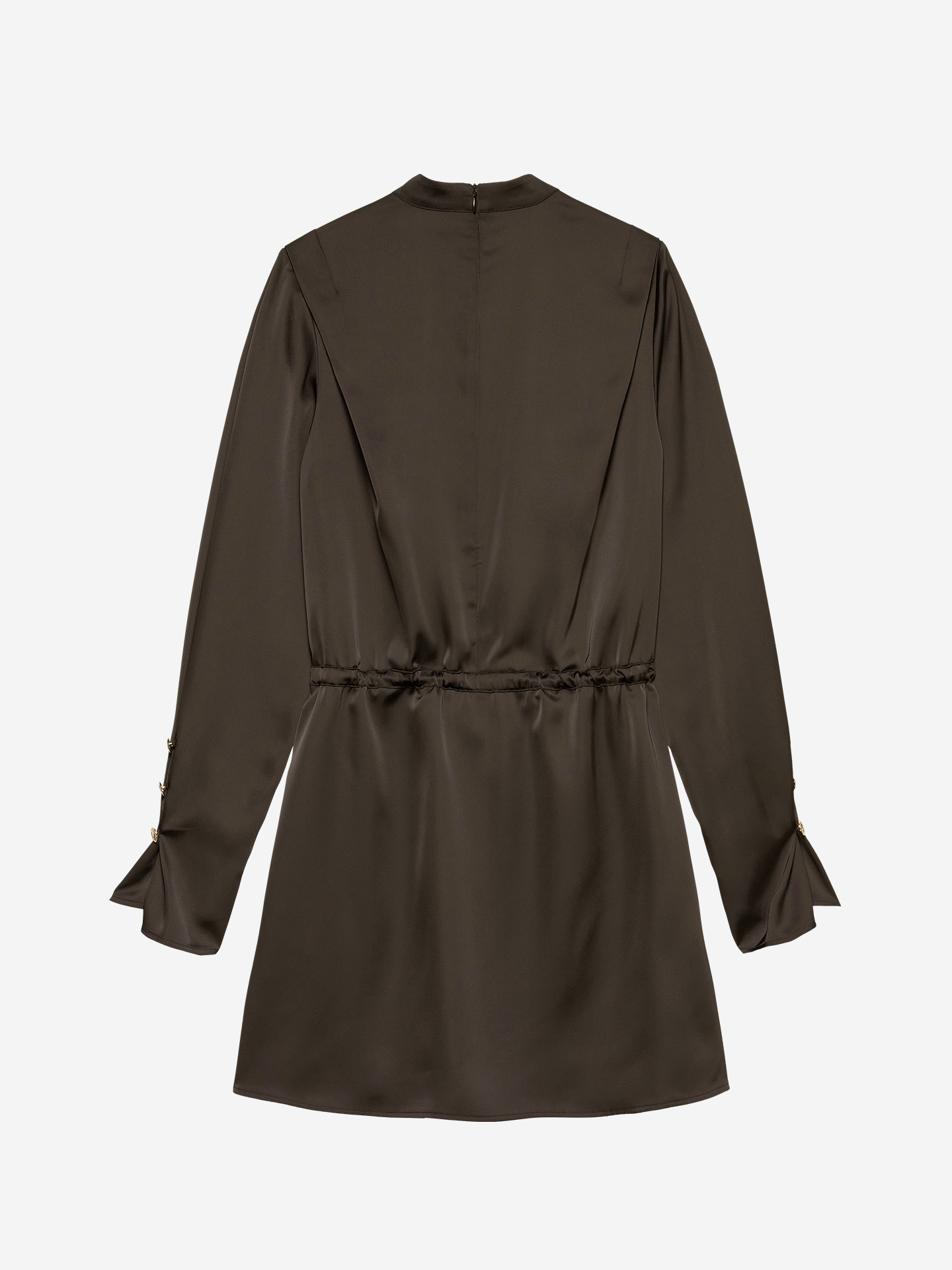 Satin dress with a tie cord