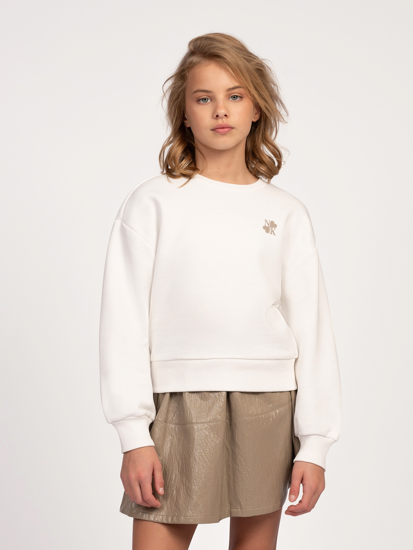 A-line skirt with a wrinkled structure