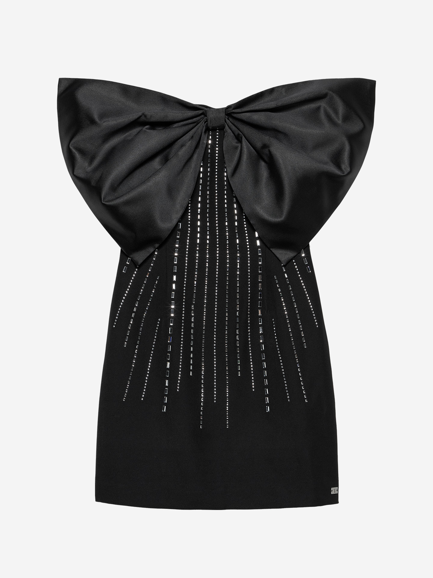 Strapless dress with a large bow