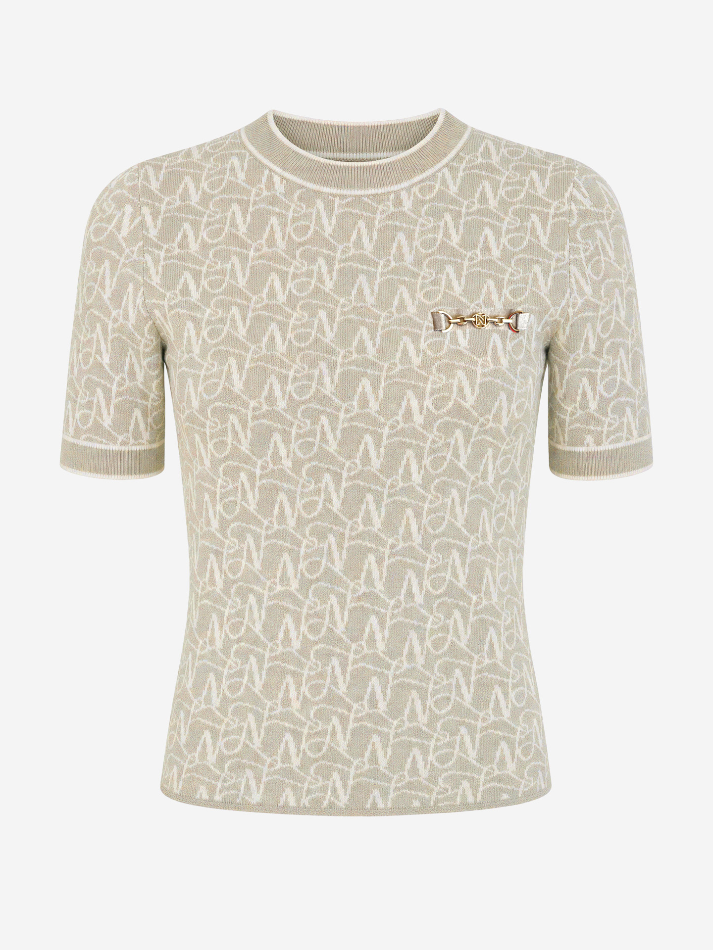 Top with logo pattern