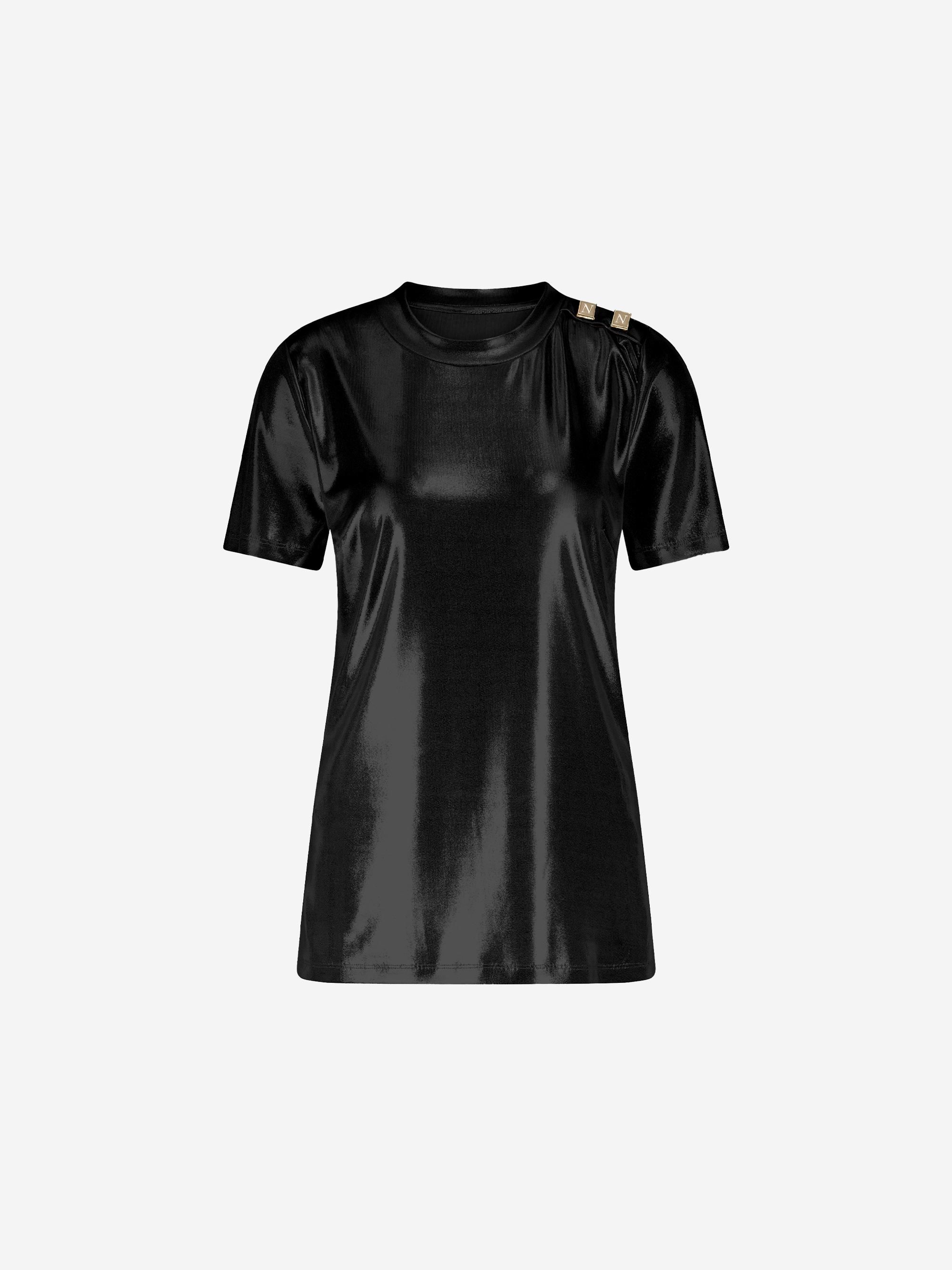 T-shirt met metallic look