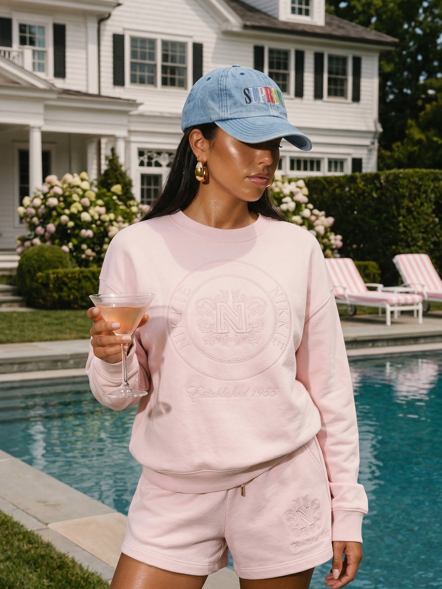 Oversized sweater met geborduurd logo