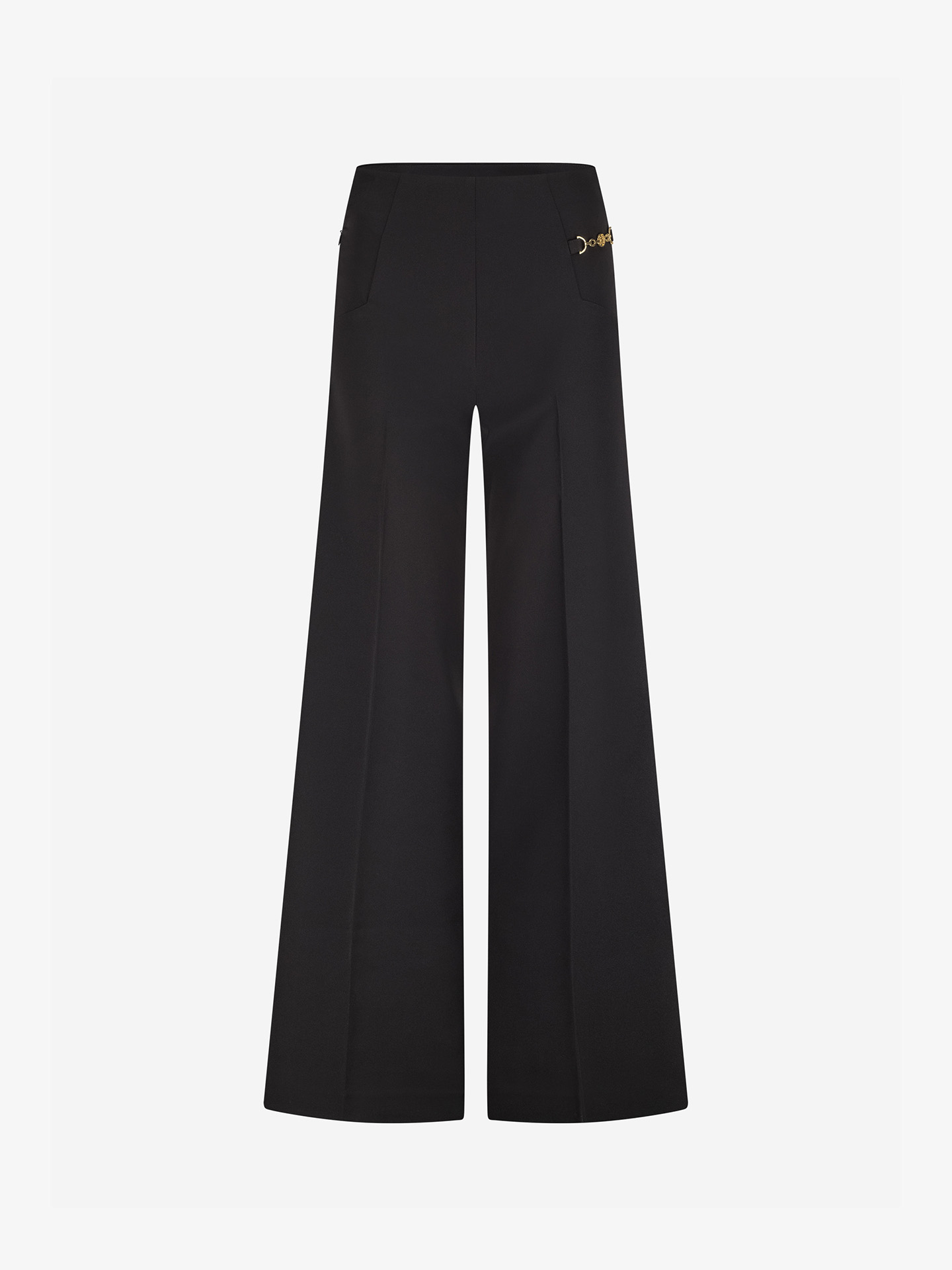 Wide-leg pants with chain details