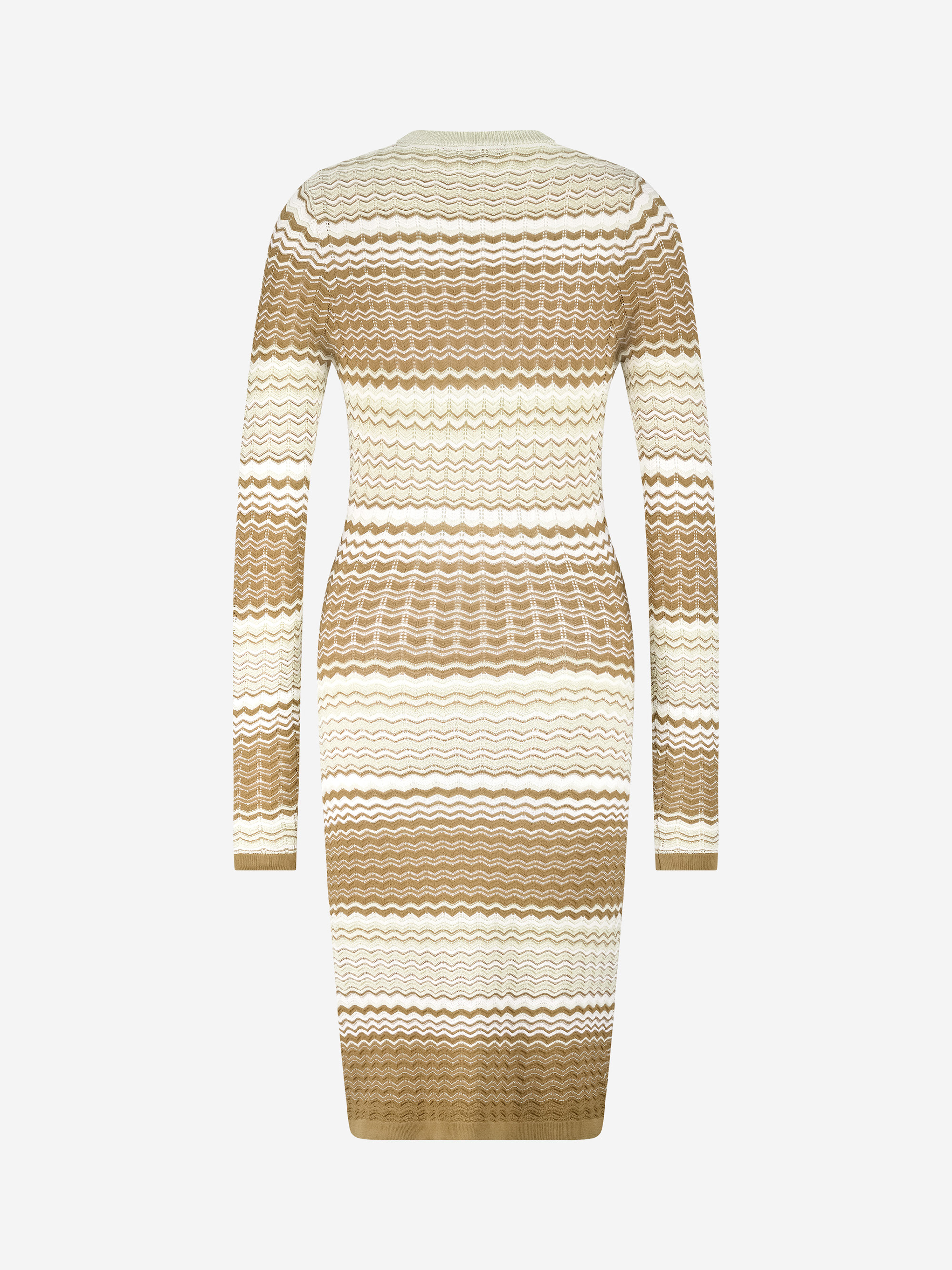 Ajour knitted dress with wavy pattern