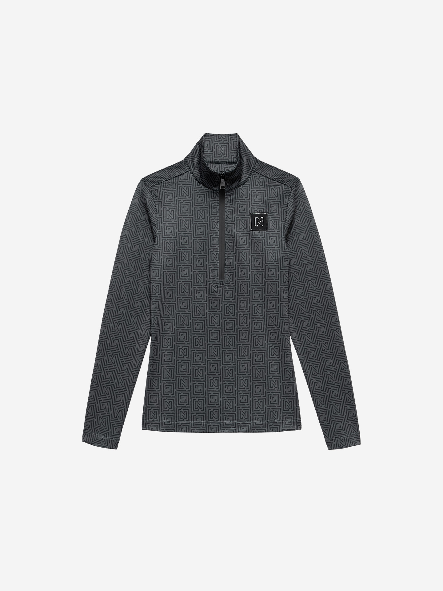 Ski pullover with logo pattern
