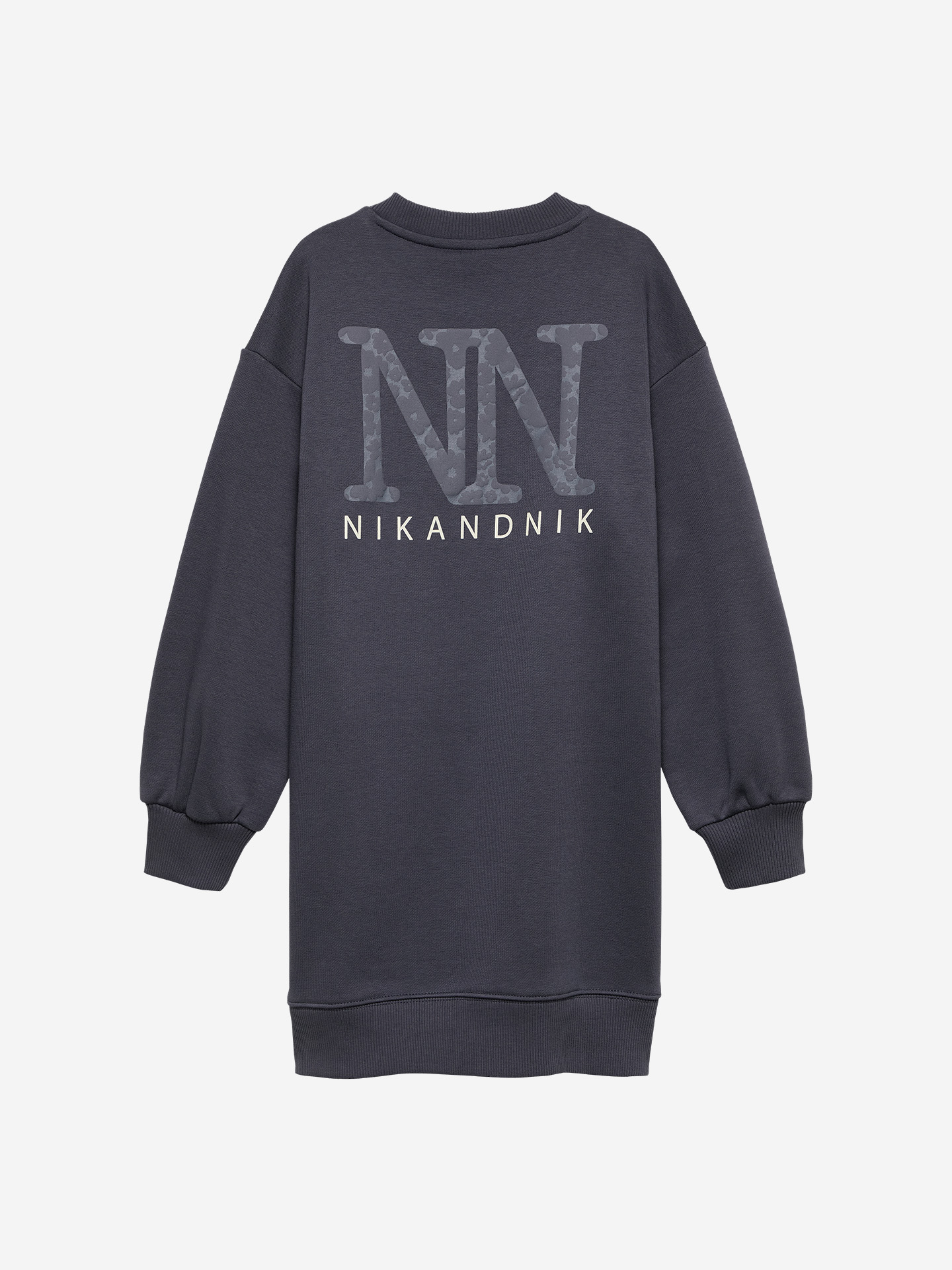 Sweater dress with logo print