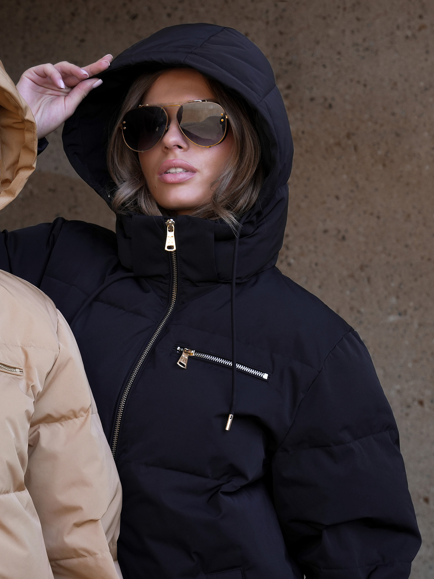 Loose-fitting puffer jacket