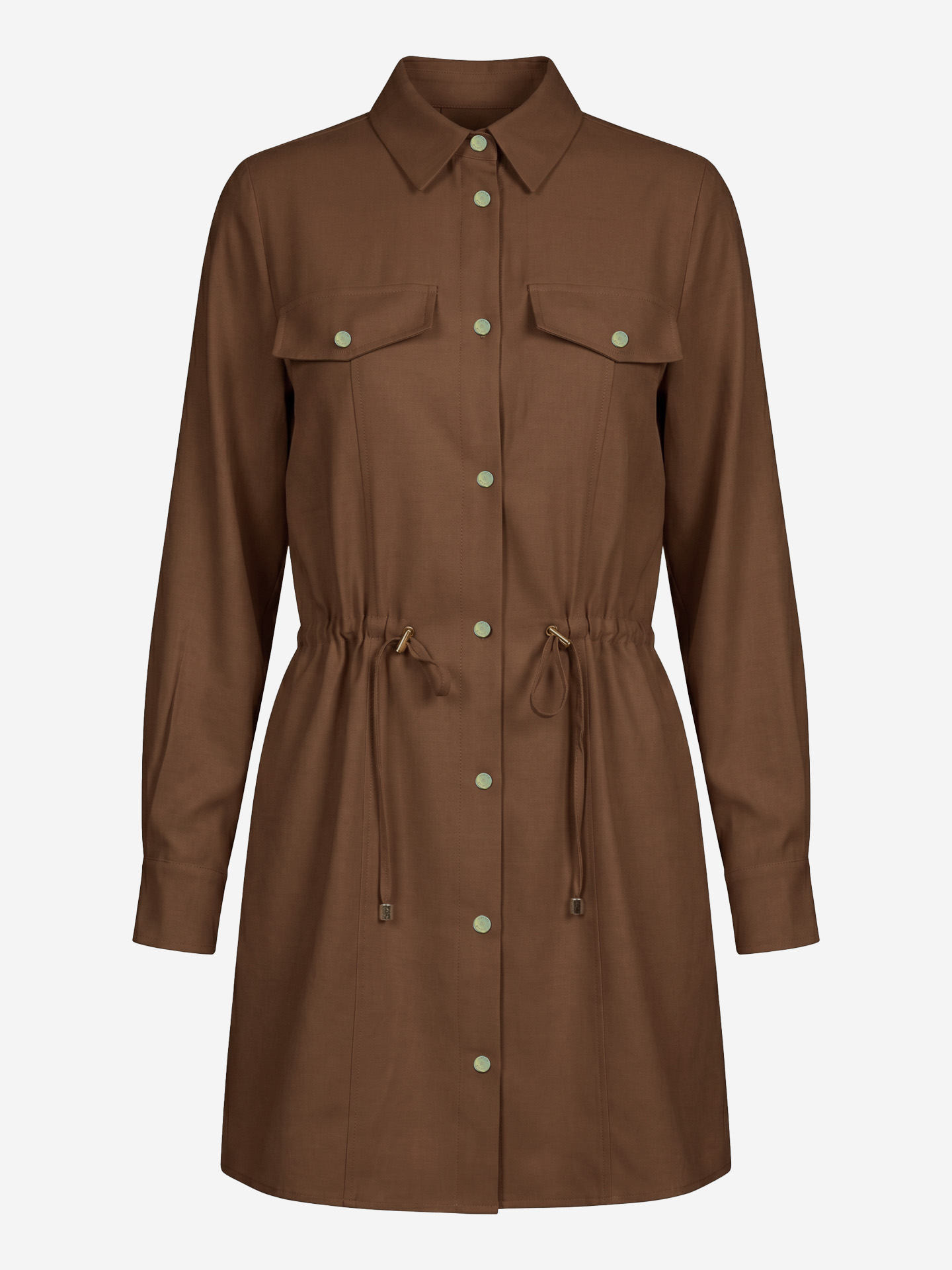Blouse dress with drawstring waist