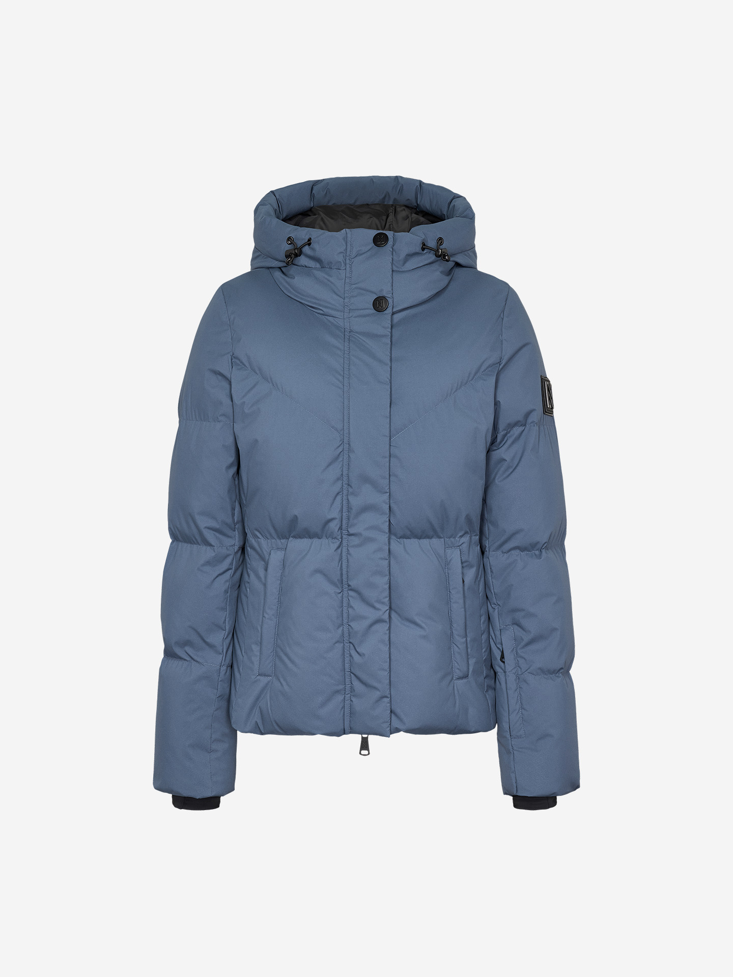 Ski puffer jacket with hood