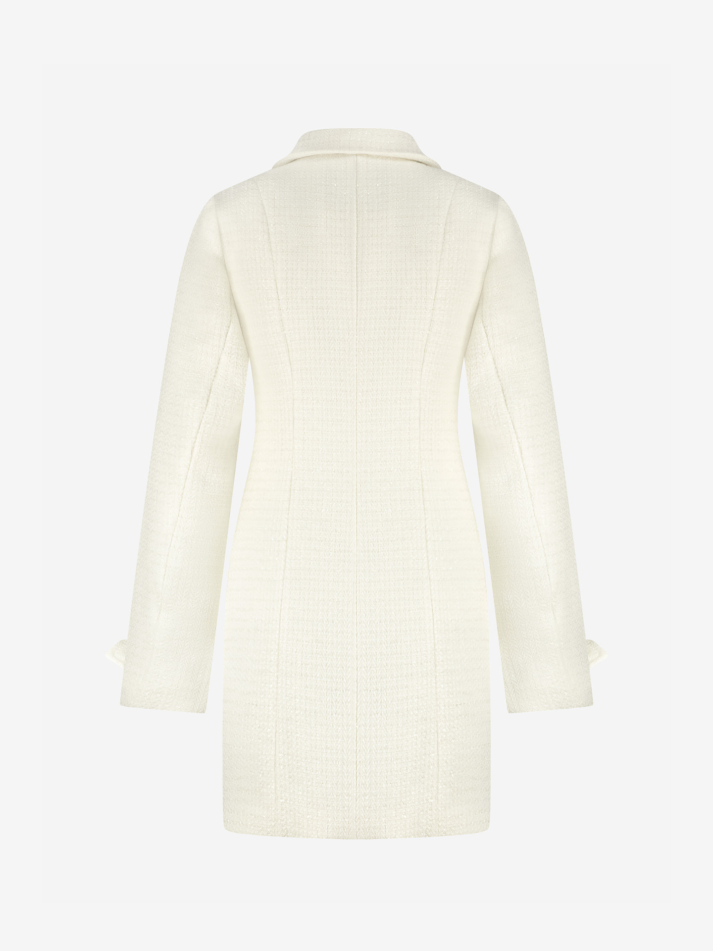Bouclé blazer dress with glitter thread