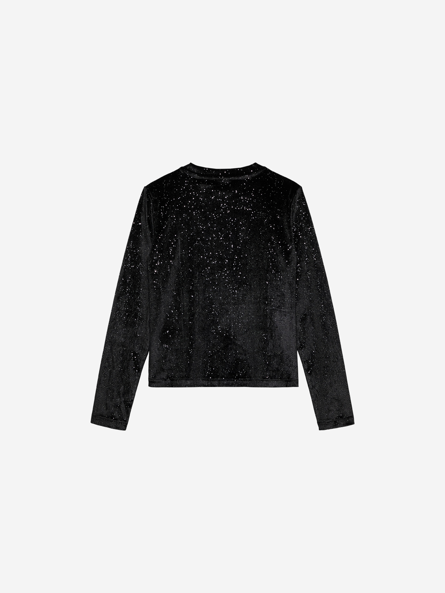 Velvet top with glitter
