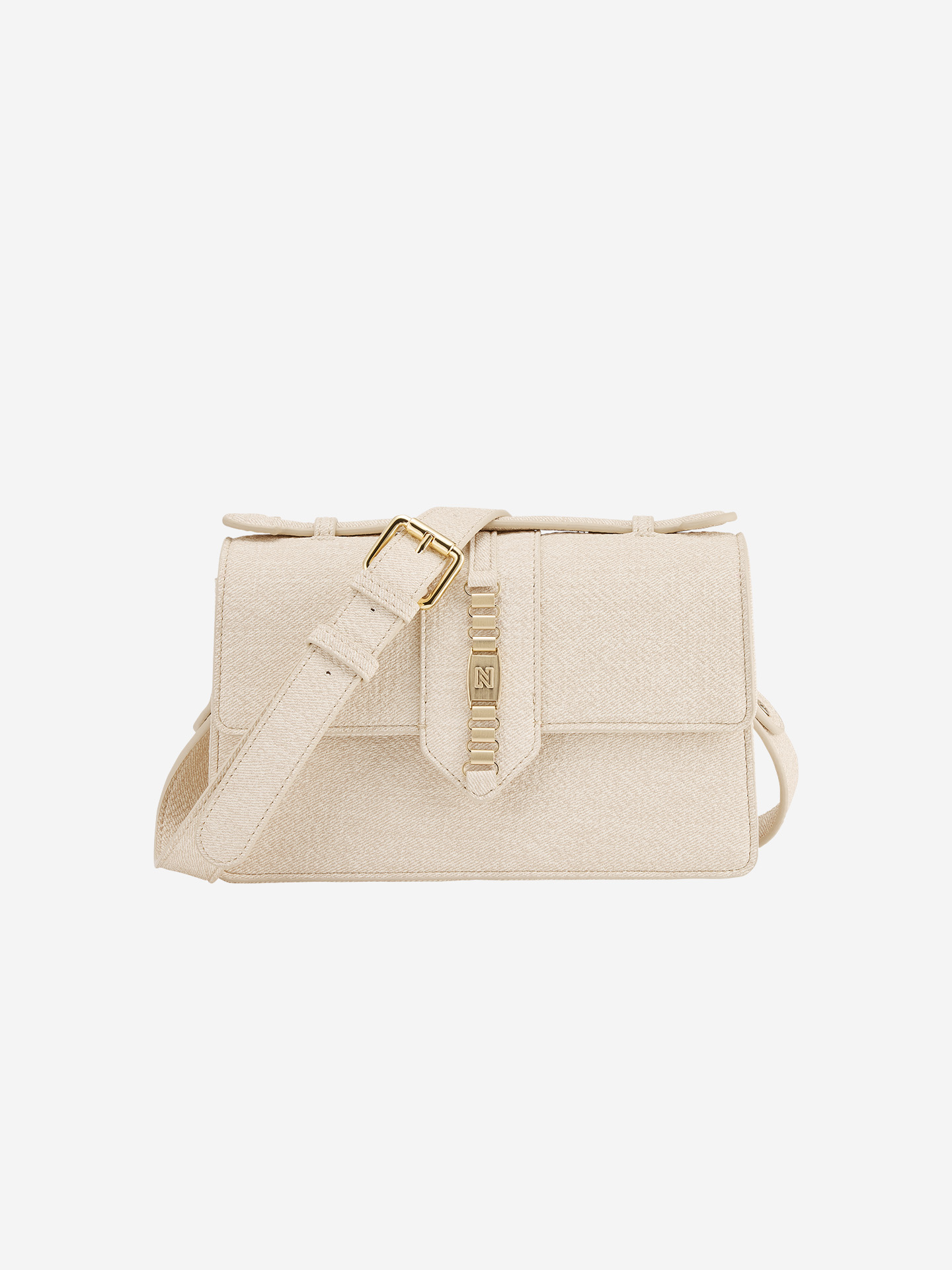 Shoulder bag with denim look