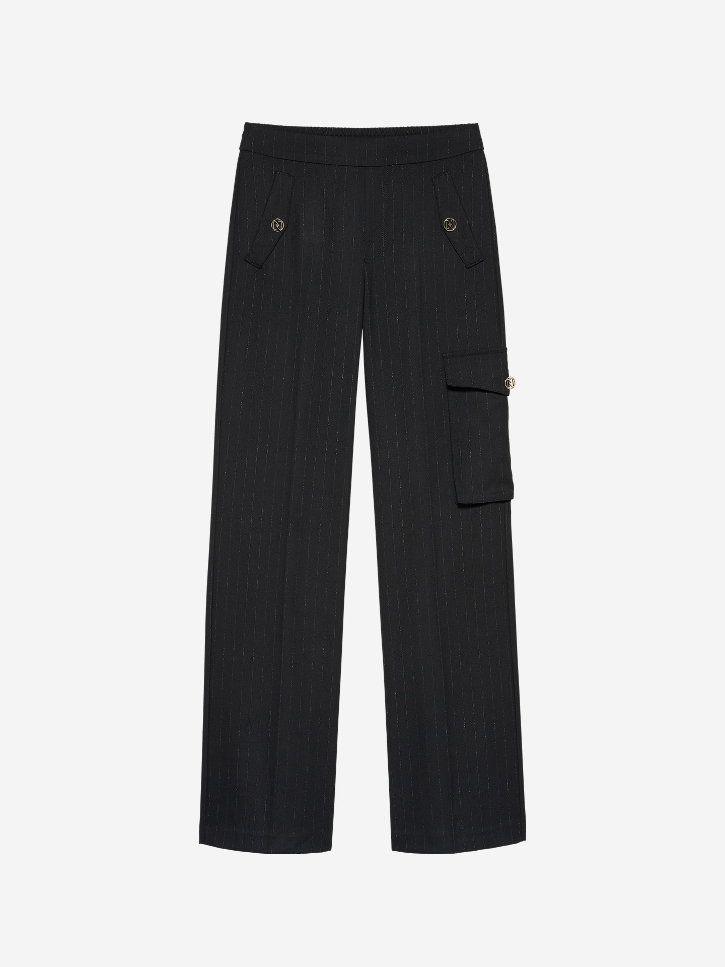 Pants with glitter thread