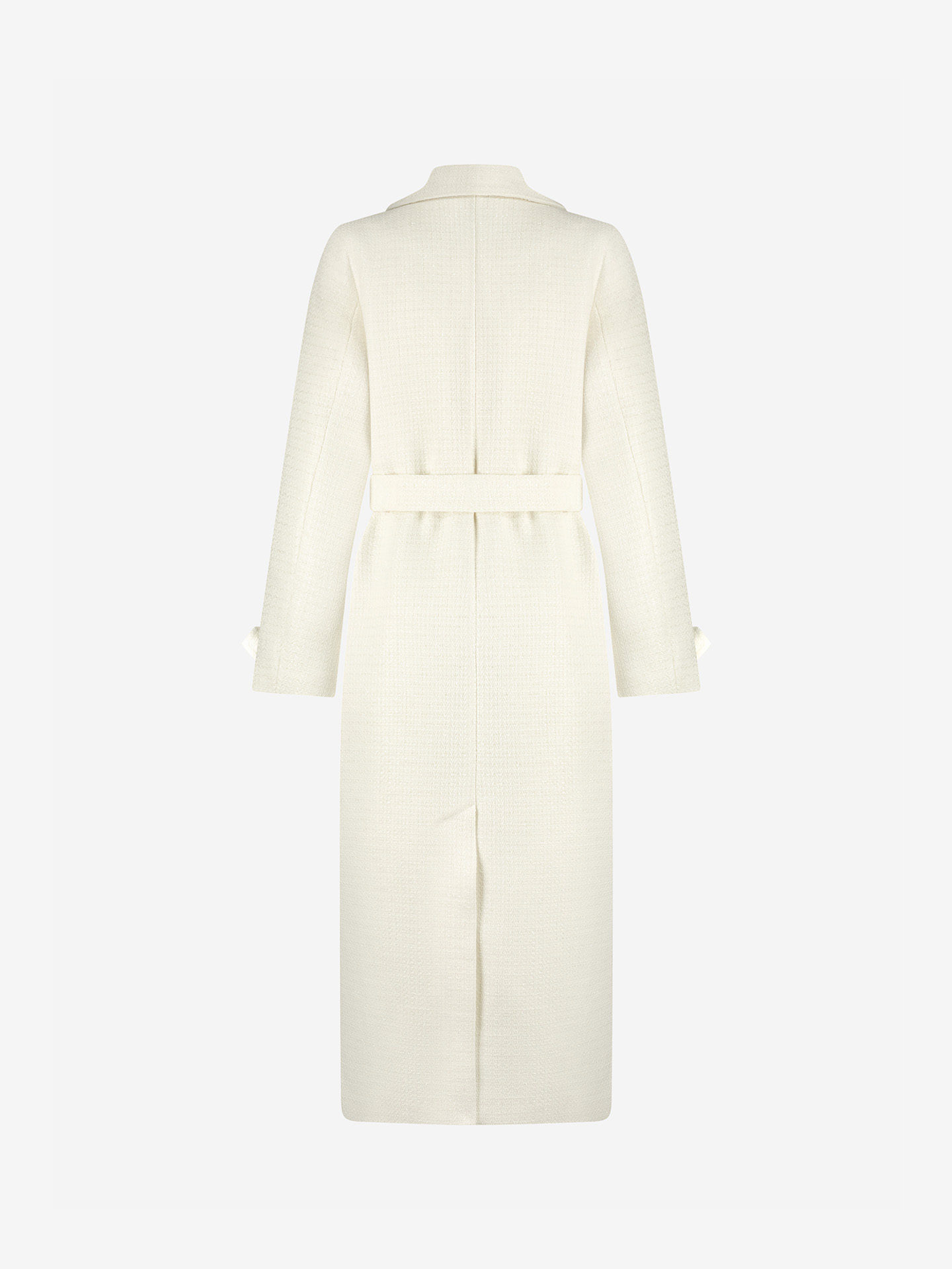 Bouclé coat with glitter thread