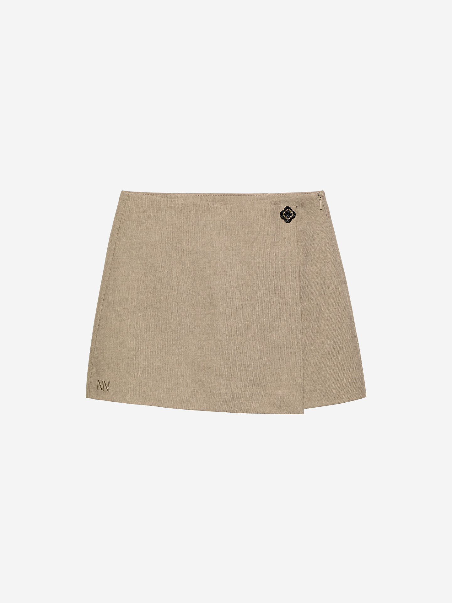 Wrap skirt with button detail