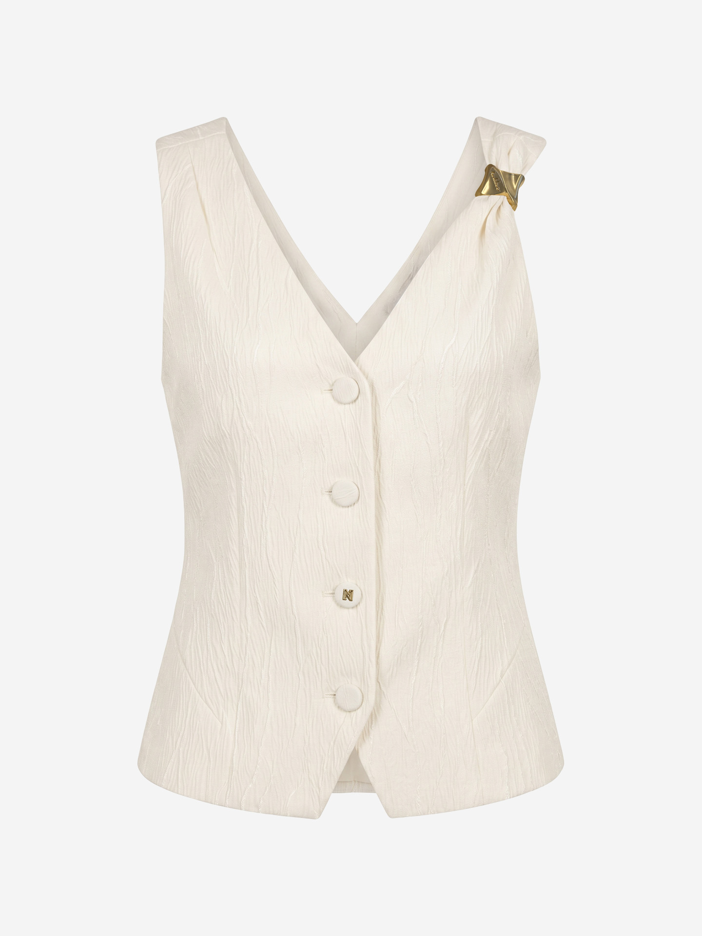 Vest with embossed pattern