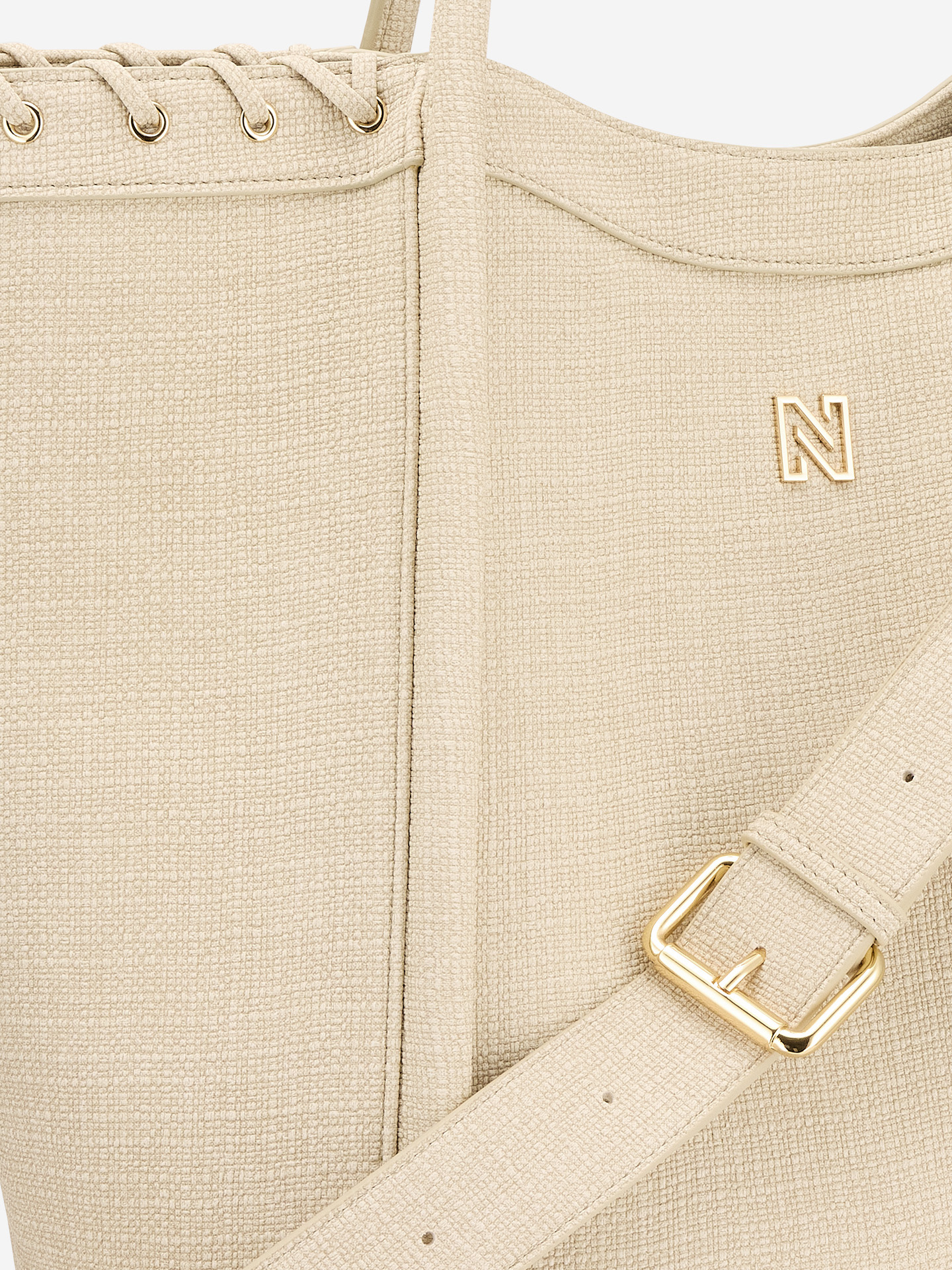 Shopper with lace details