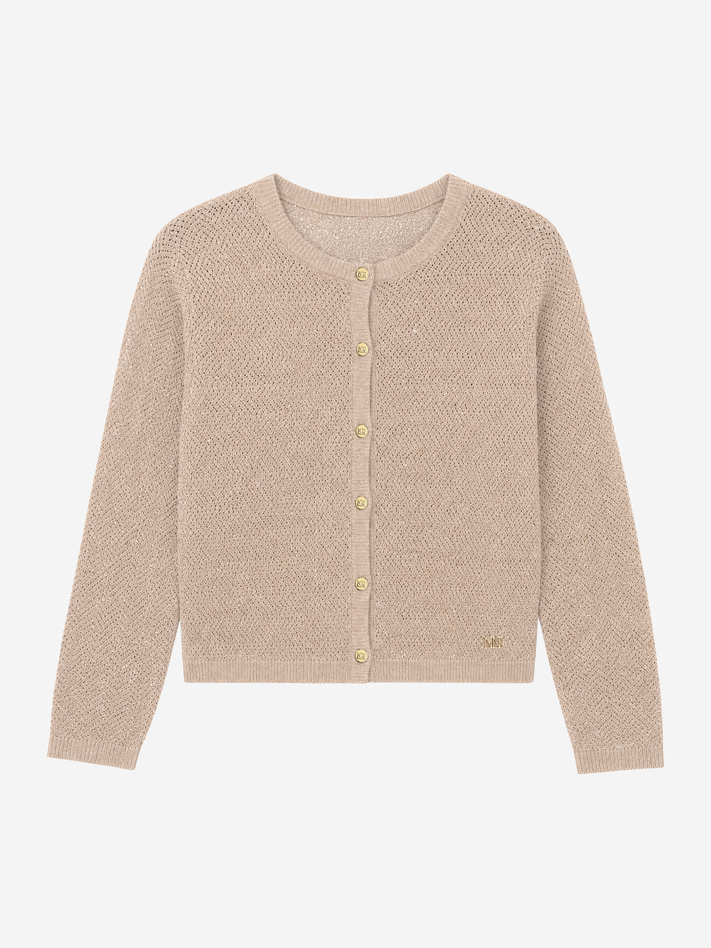 Knitted cardigan with glitter