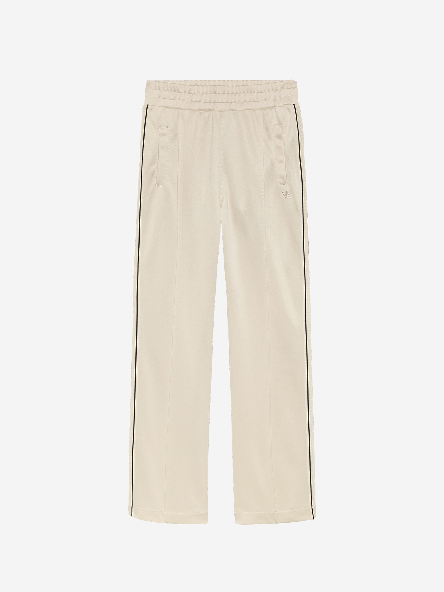 Track pants with striped piping