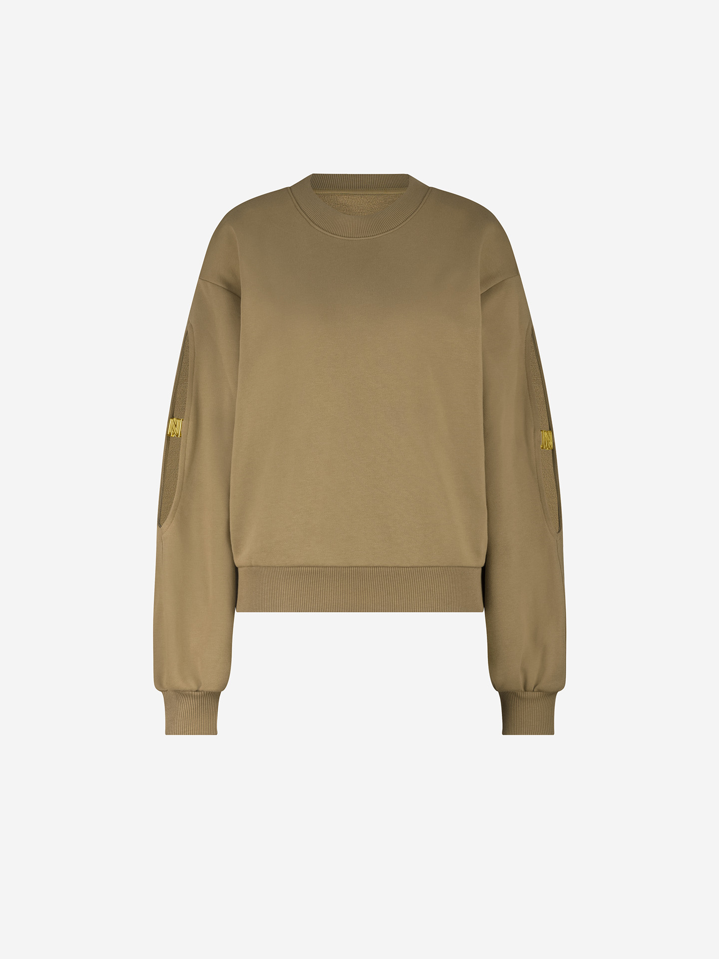 Sweater with cut-out and logo details