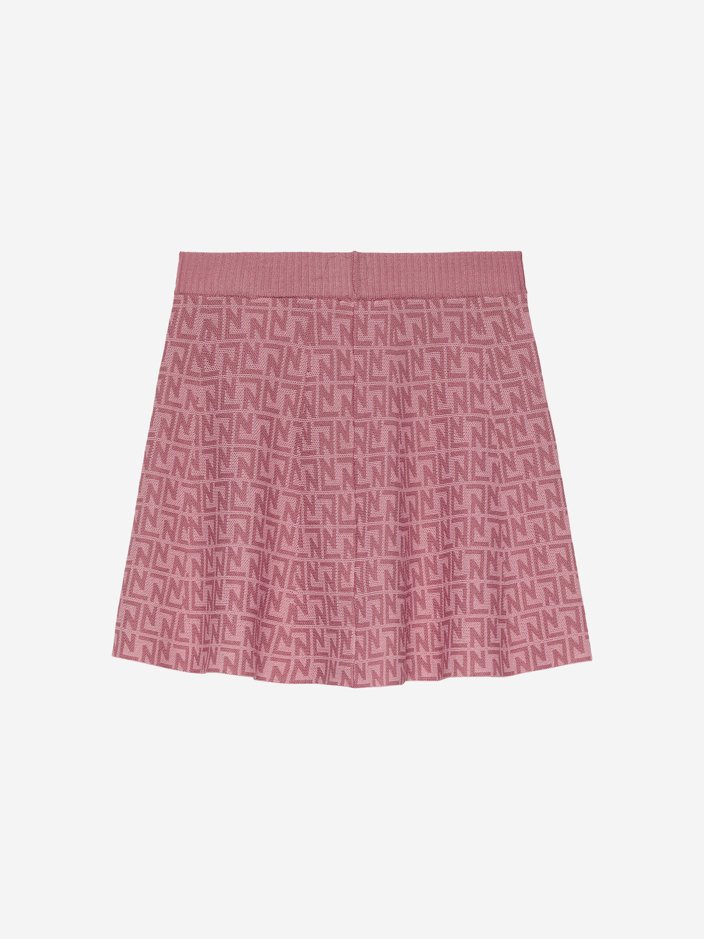 A-line skirt with logo pattern