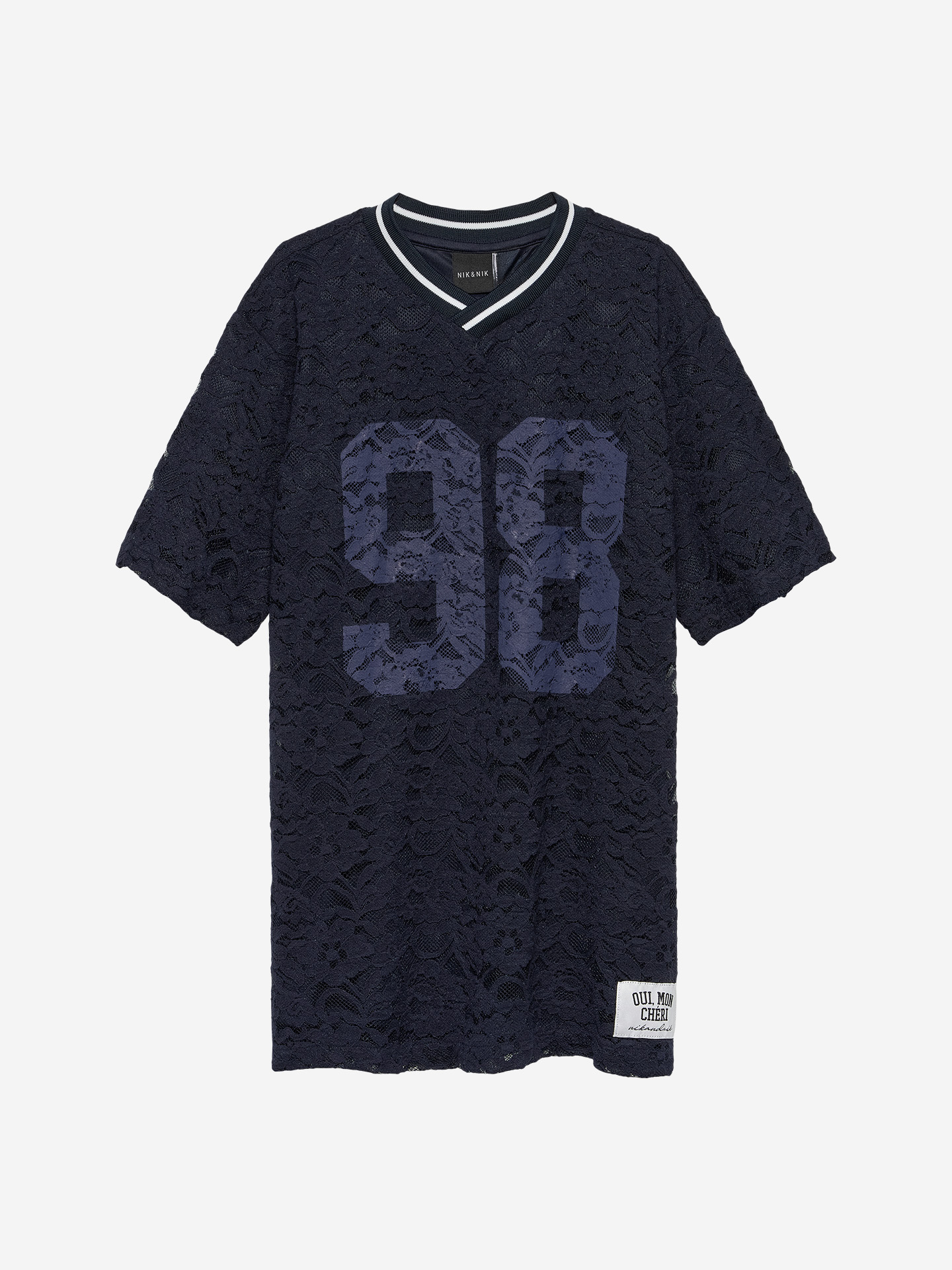 Lace dress with floral pattern