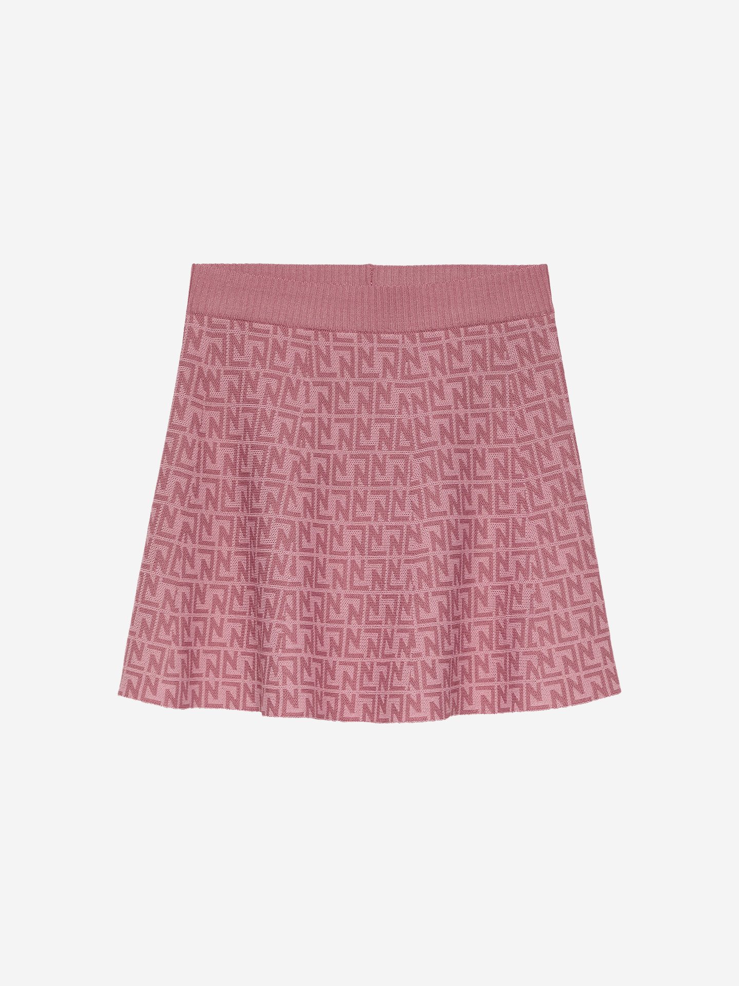 A-line skirt with logo pattern