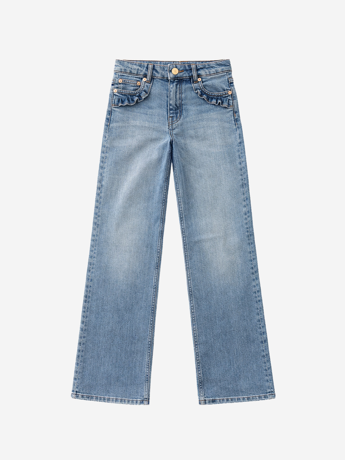 Jeans met ruches detail