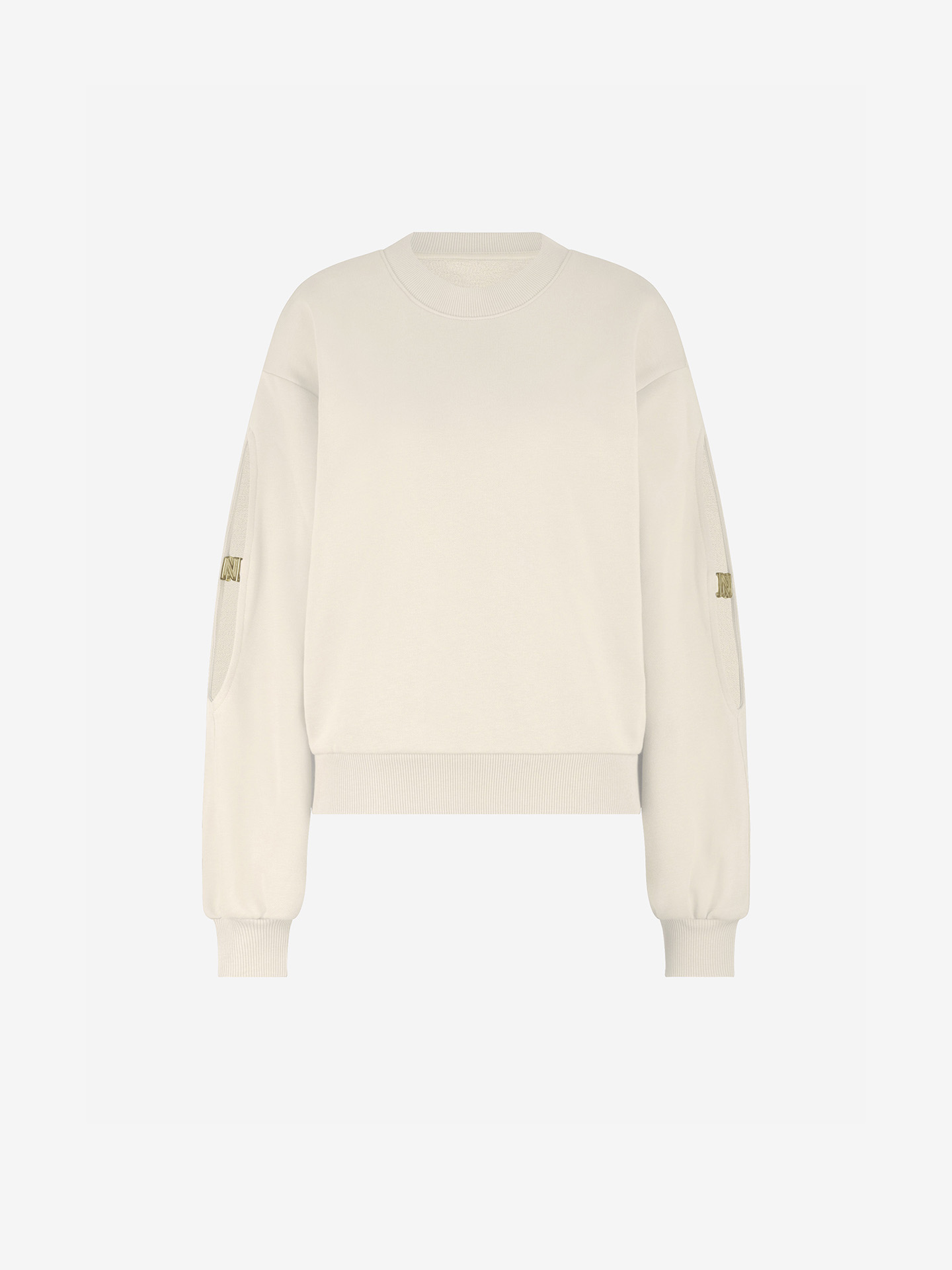 Sweater with cut-out and logo details