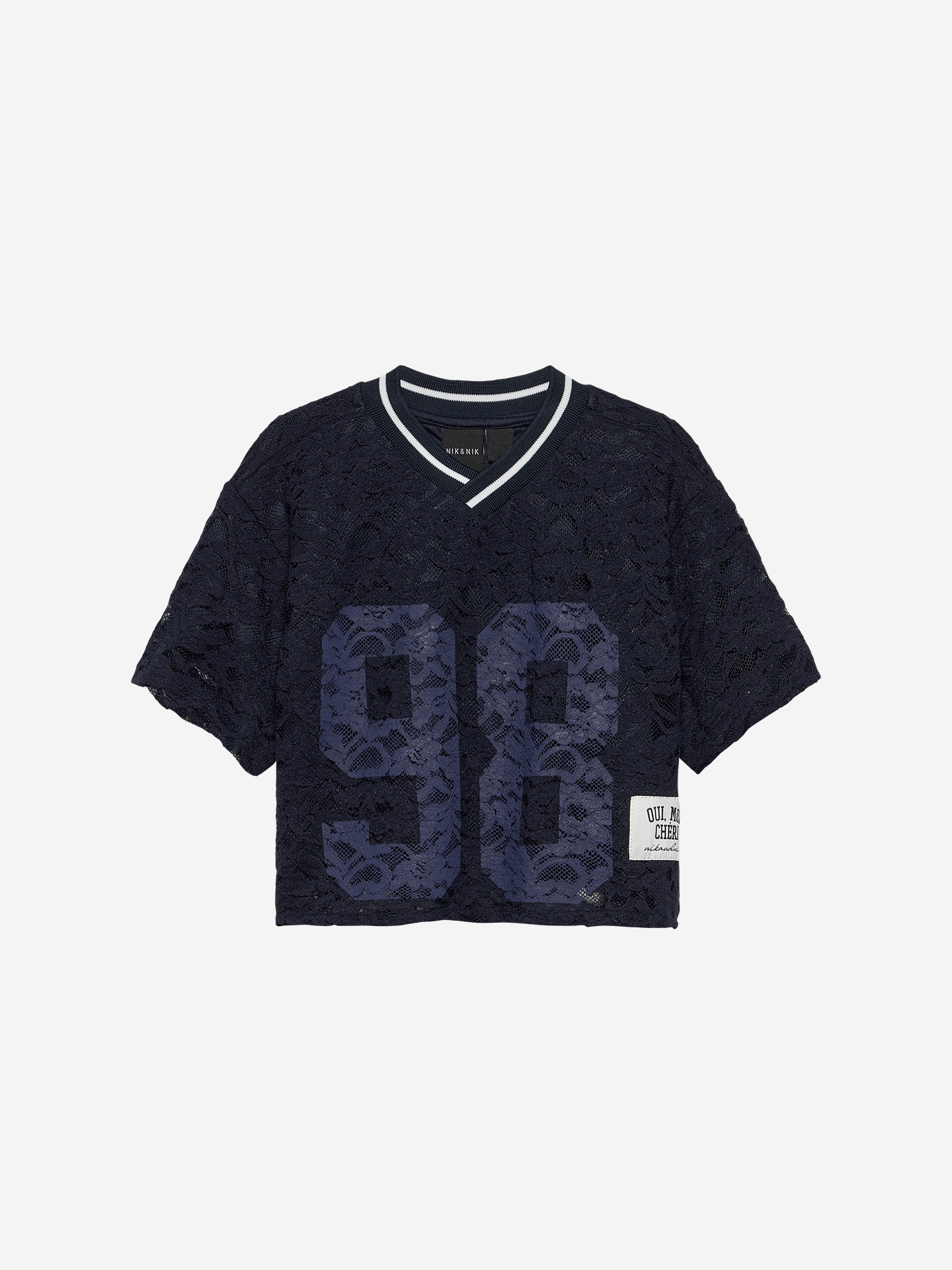 Lace top with floral pattern