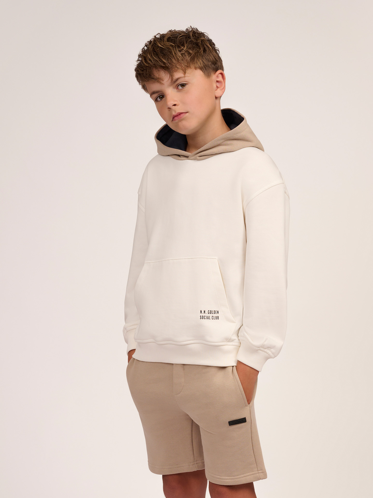 Oversized hoodie with logo print