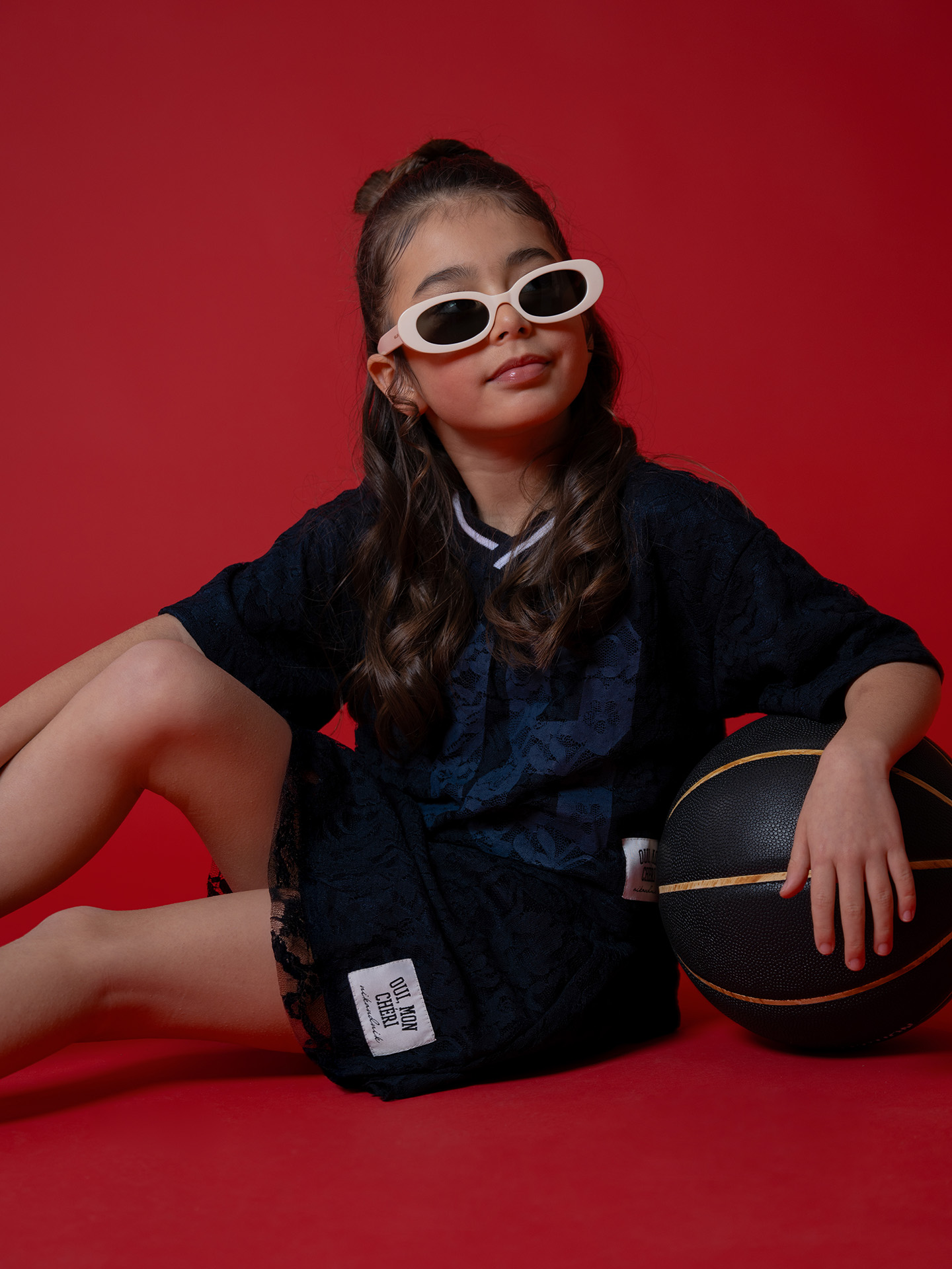 Lace top with floral pattern