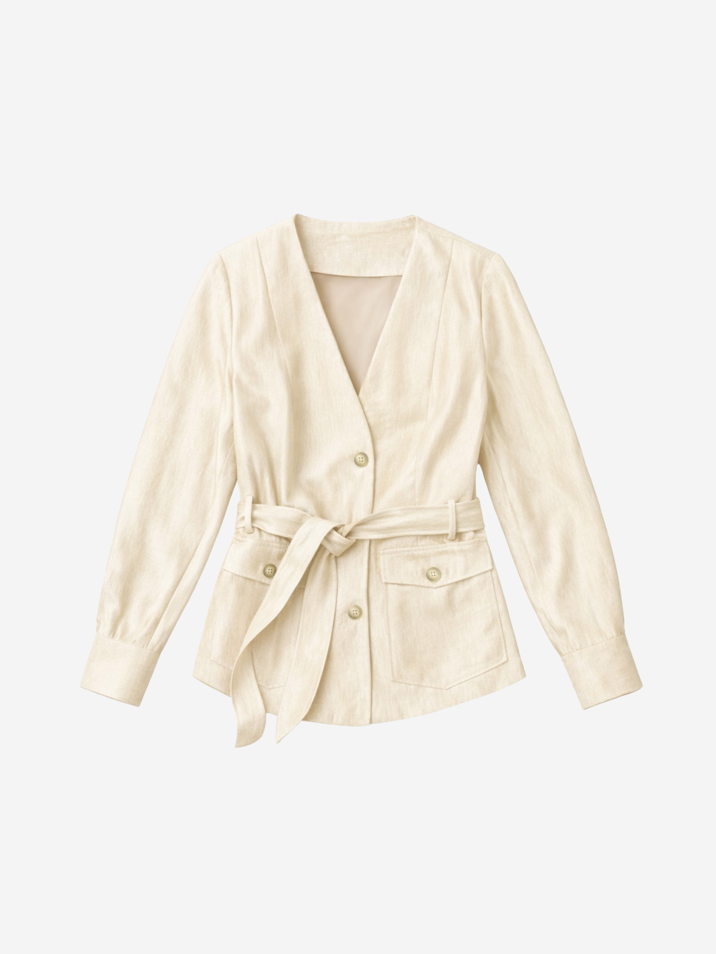 Glitter blouse with belt