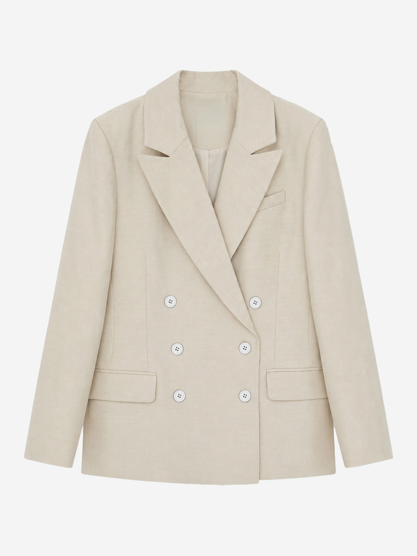Double-breasted blazer met luxe knopen