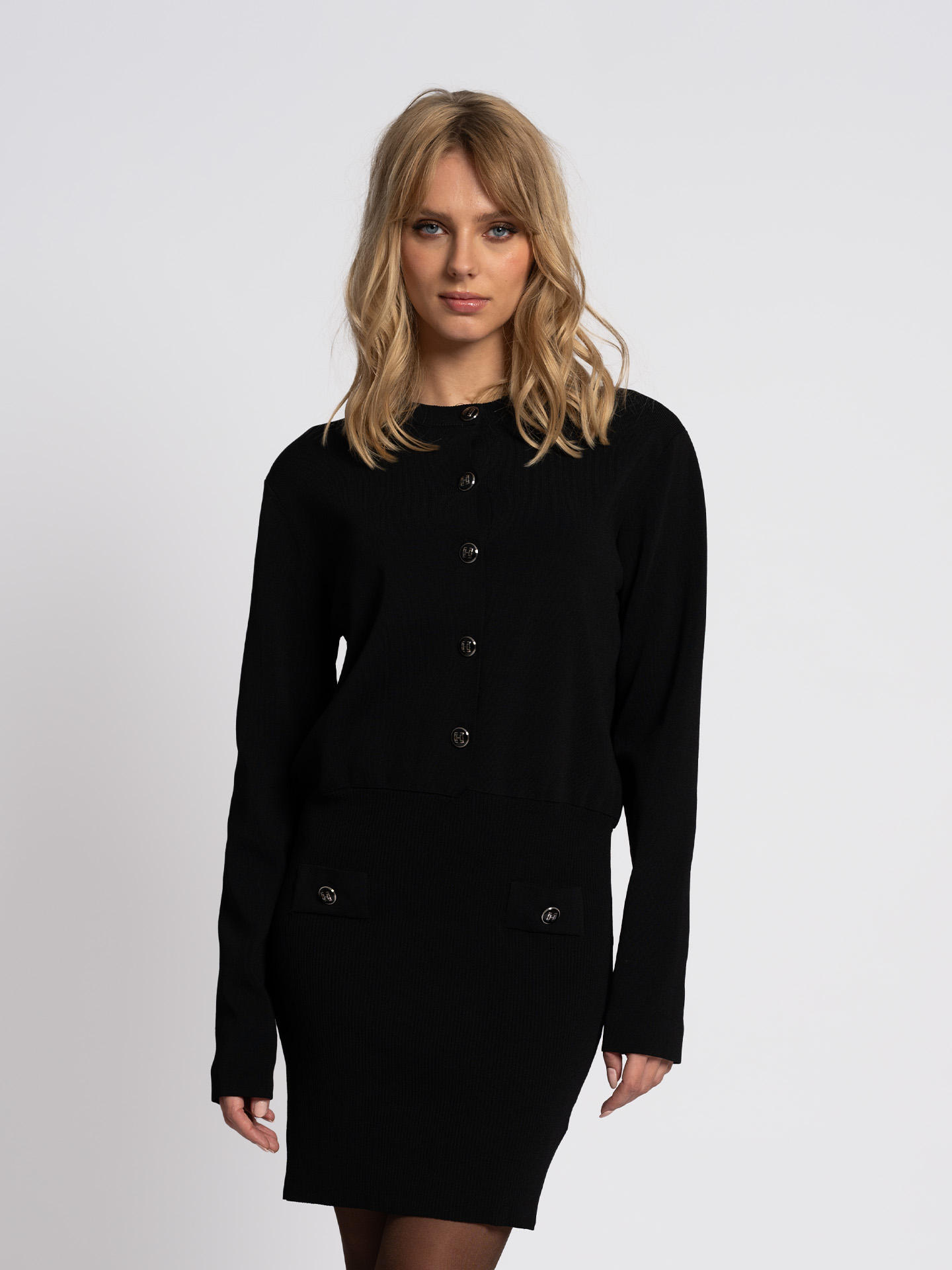 Knitted two-in-one dress