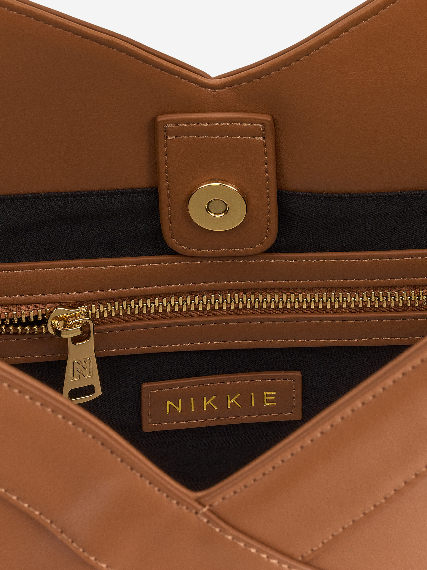 Faux leather shopper