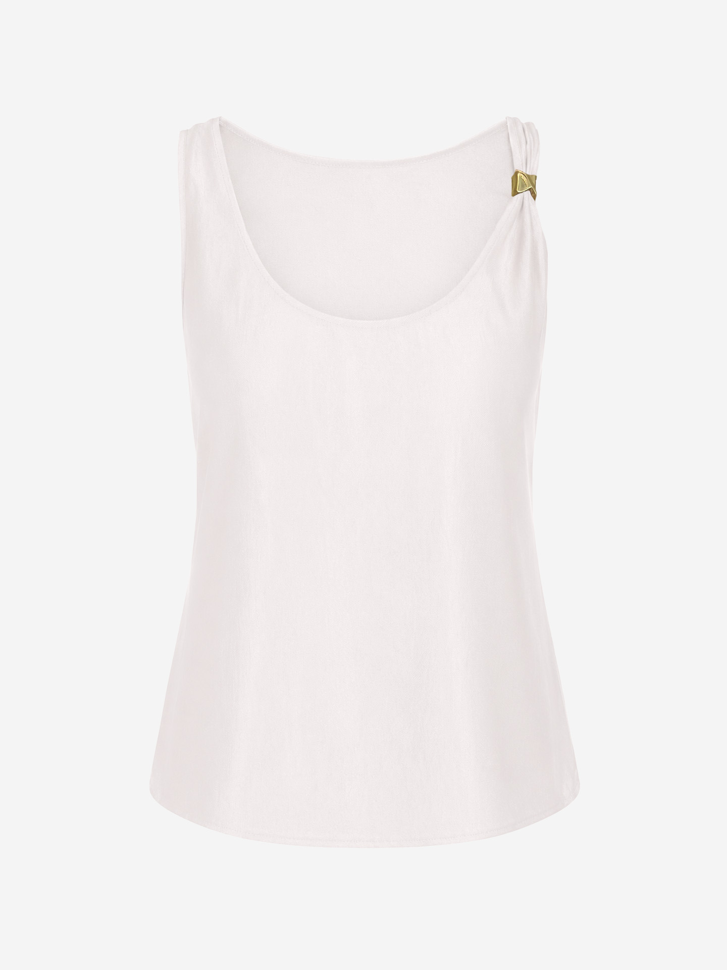 Glanzende top met hardware detail