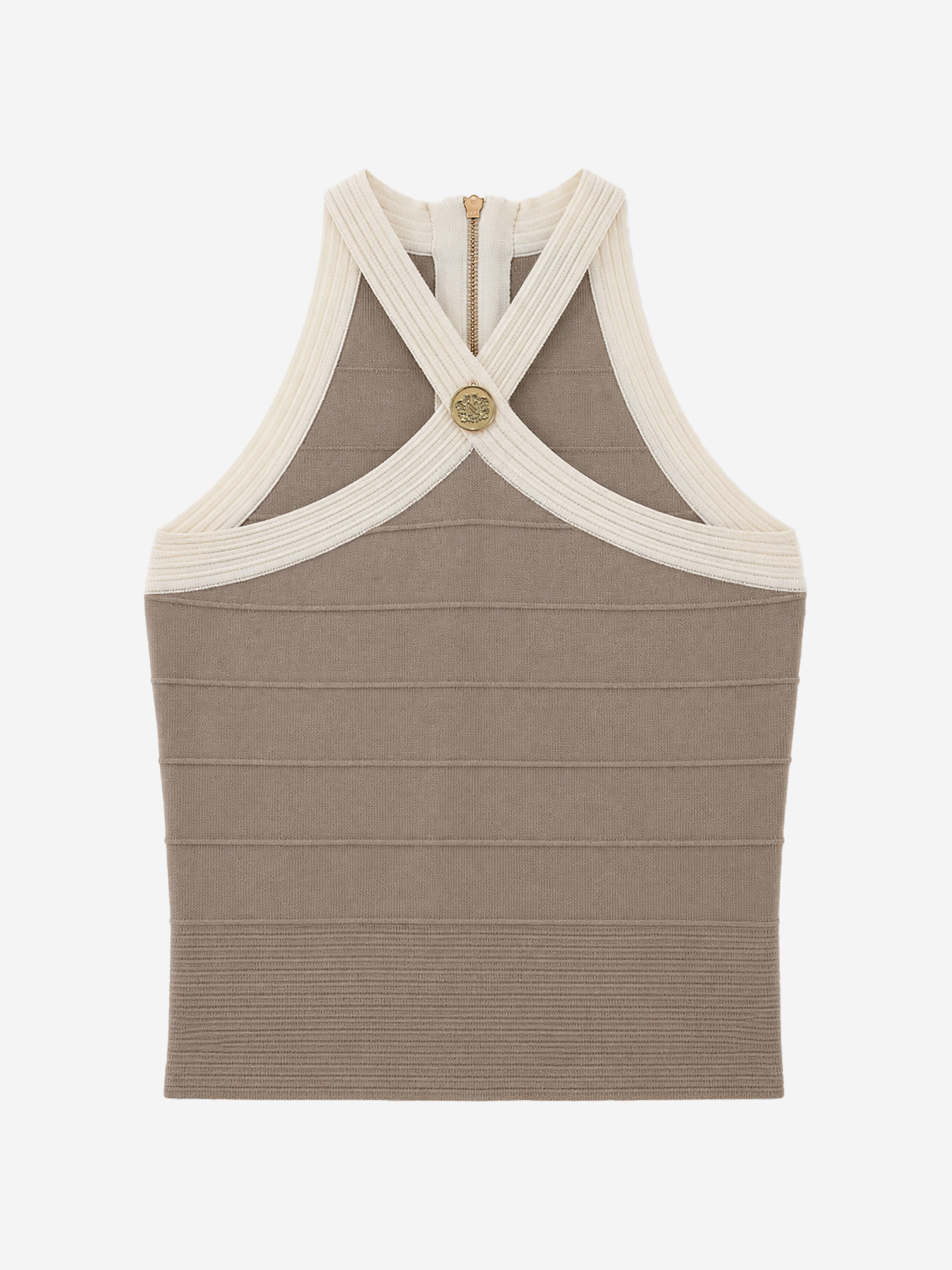Top with crossed neckline