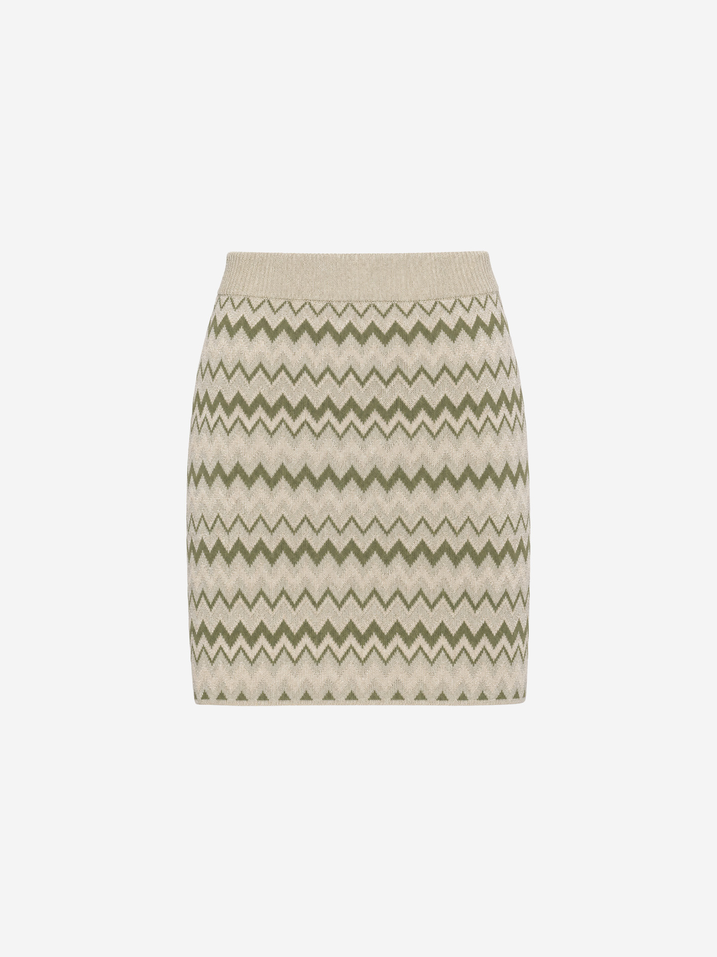 Skirt with zigzag pattern and glitter thread