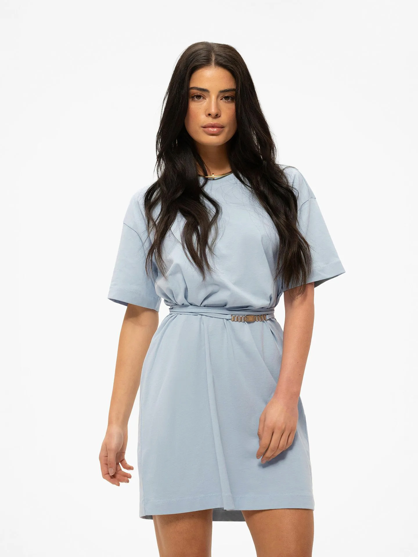 T-shirt jurk met ceintuur