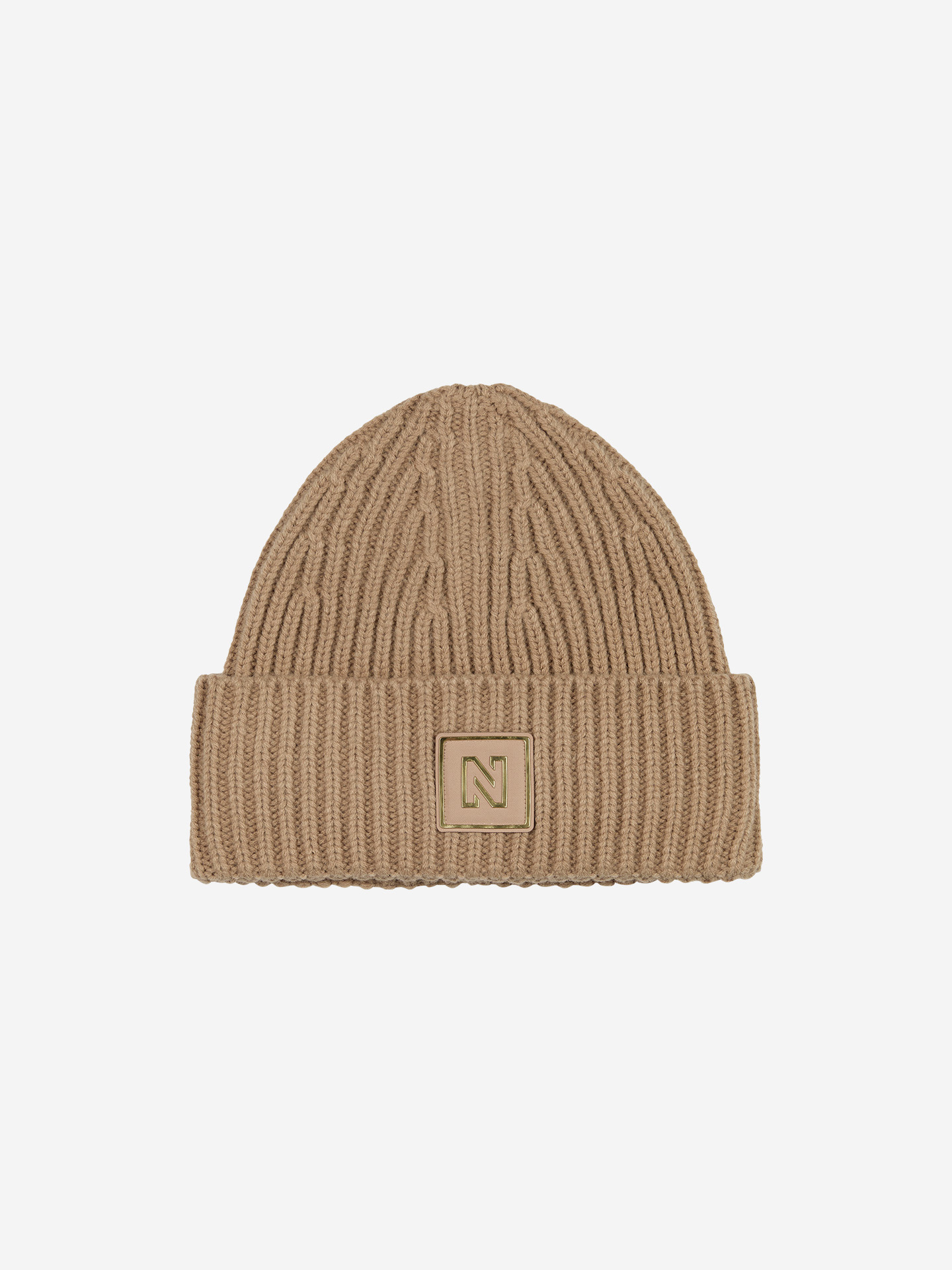 Knitted beanie with logo