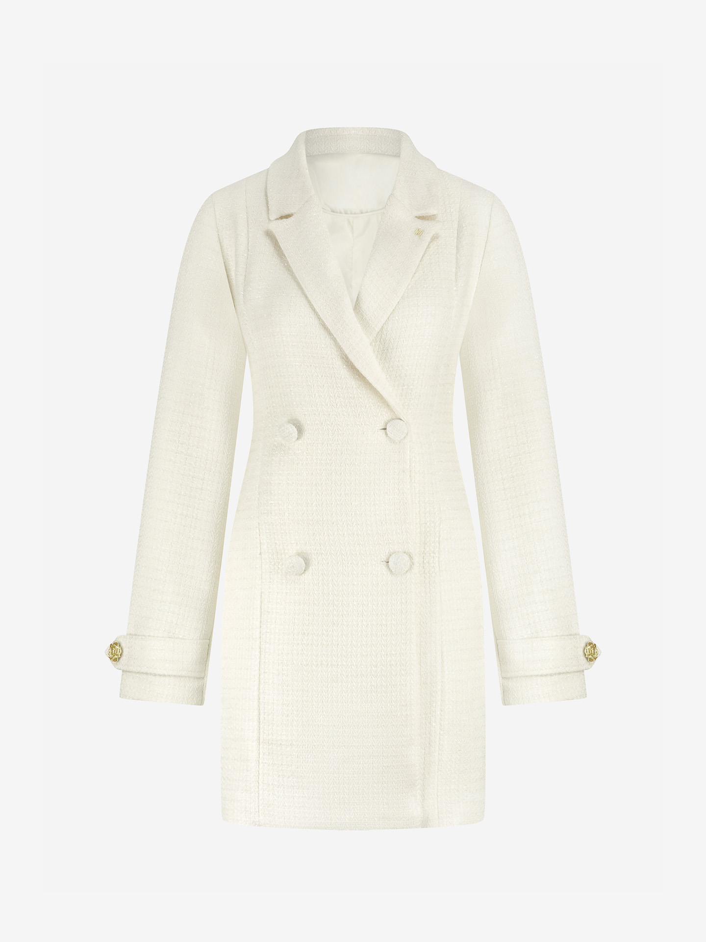 Bouclé blazer dress with glitter thread
