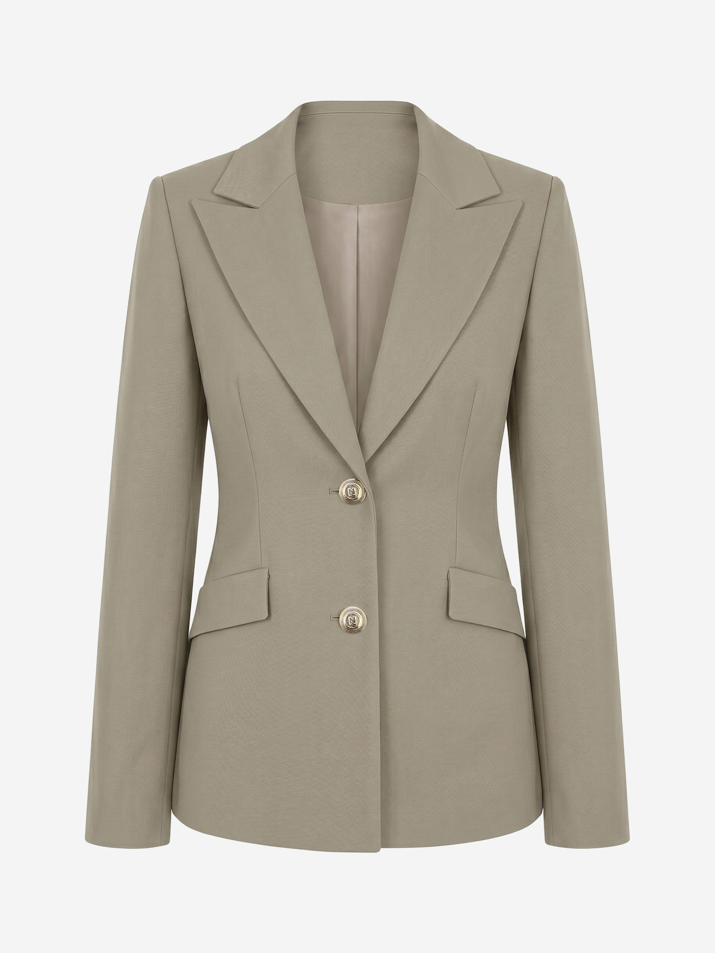 Fitted melange blazer