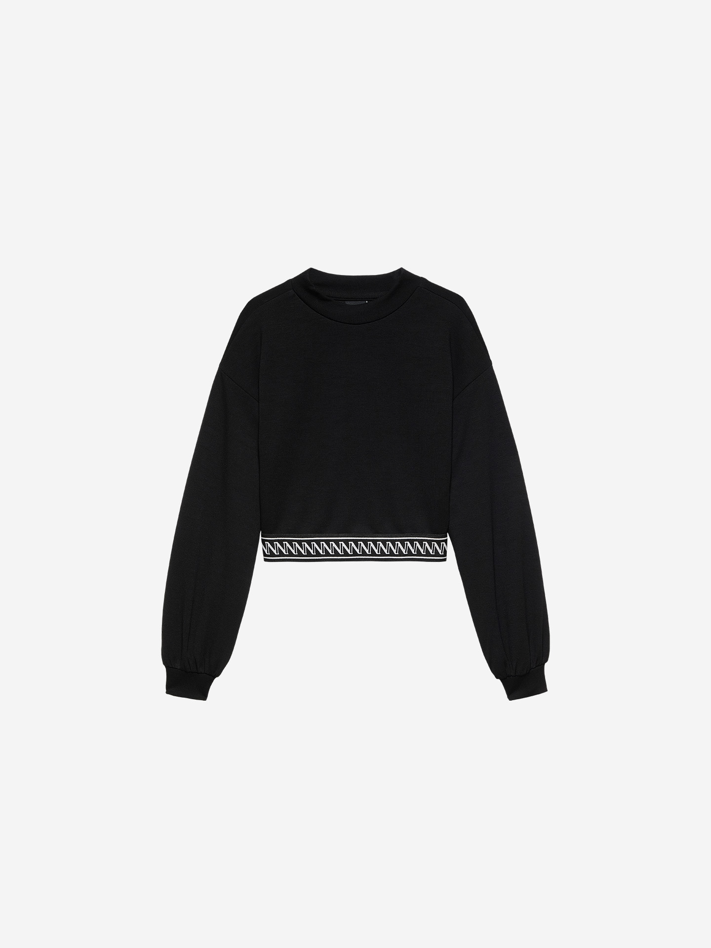 Cropped sweater with logo detail