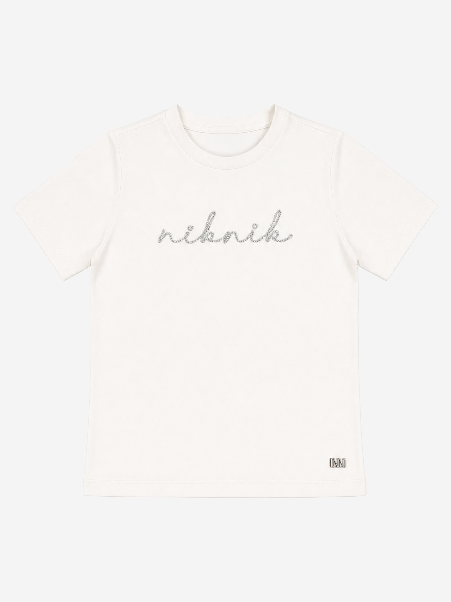 T-shirt with embroidered logo