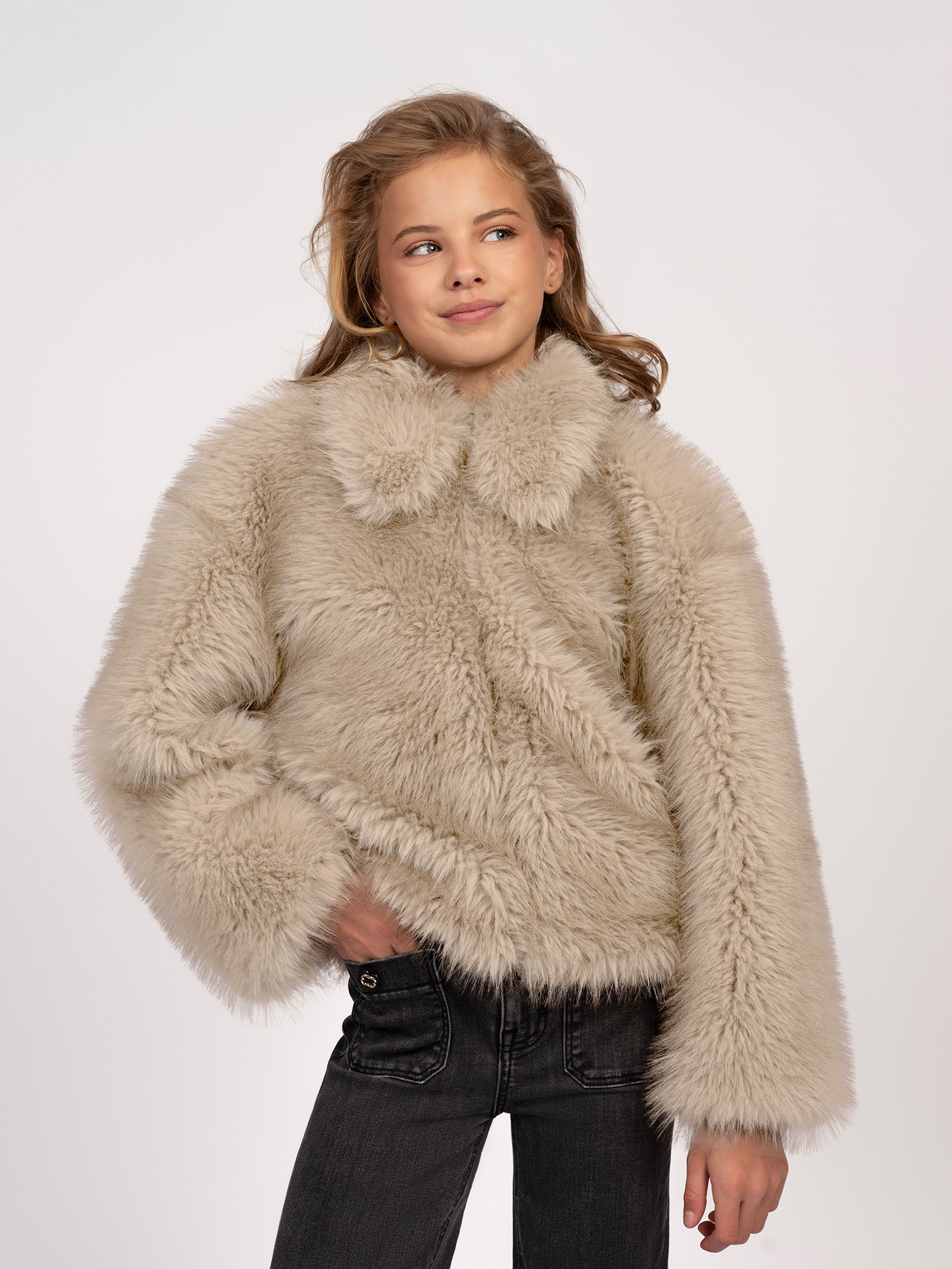 Faux fur coat