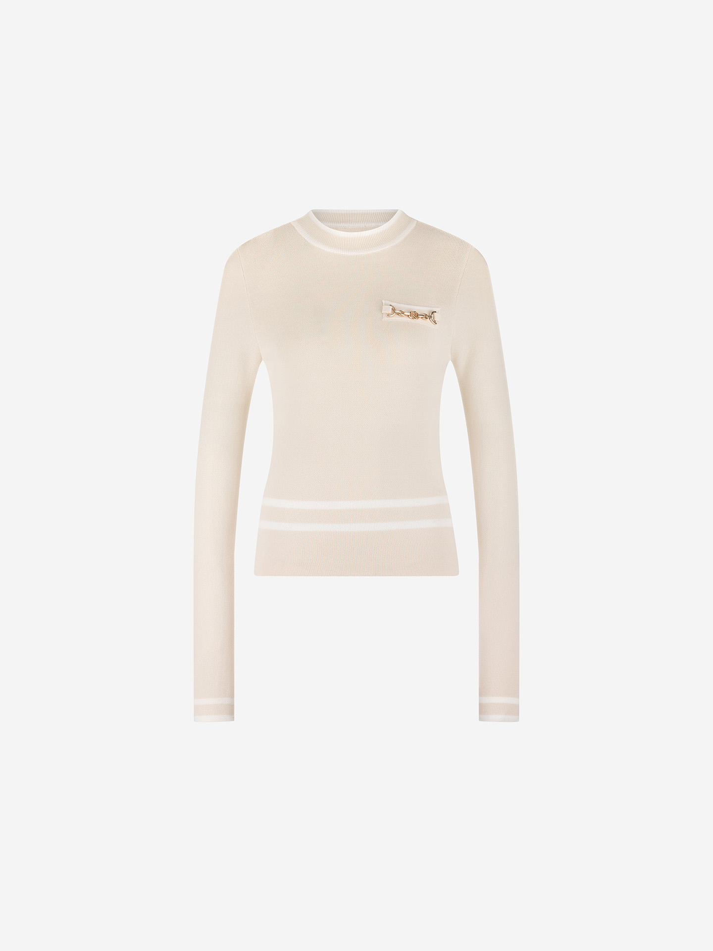 Fitted top with chain detail