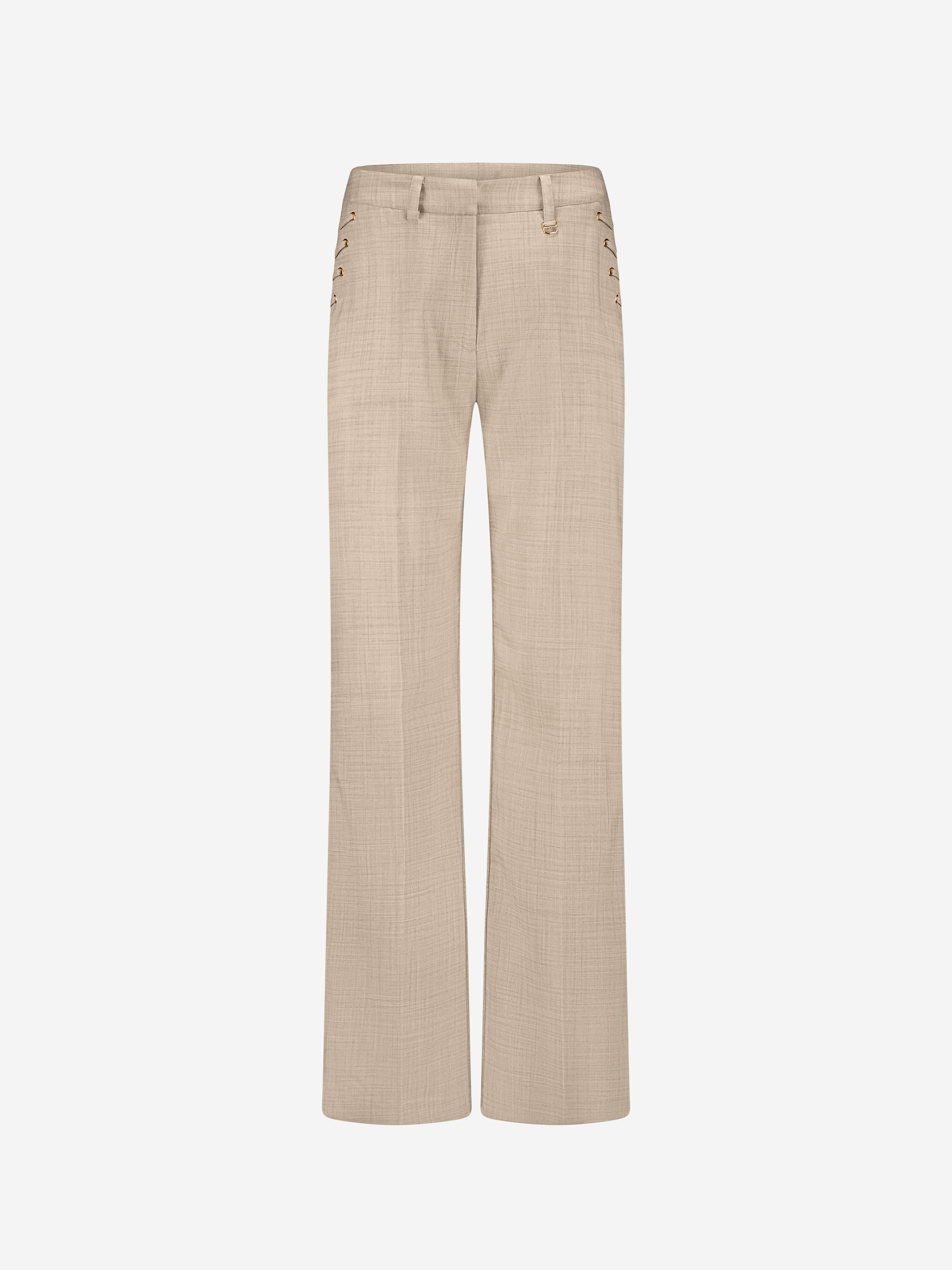 Gemêleerde pantalon met koorddetails